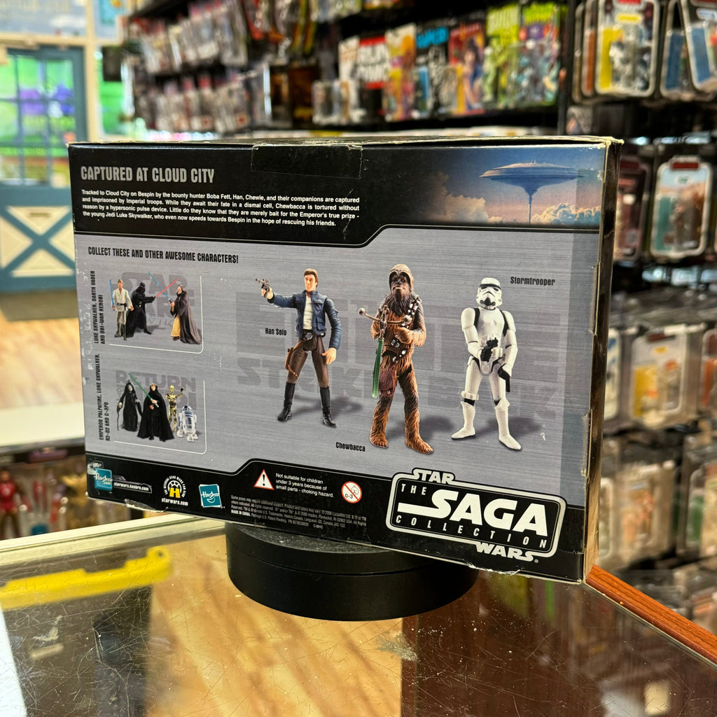Han Solo, Chewbacca & Stormtrooper 6841 (Star Wars Saga Collection, Hasbro) SEALED product image 3, provided for visual