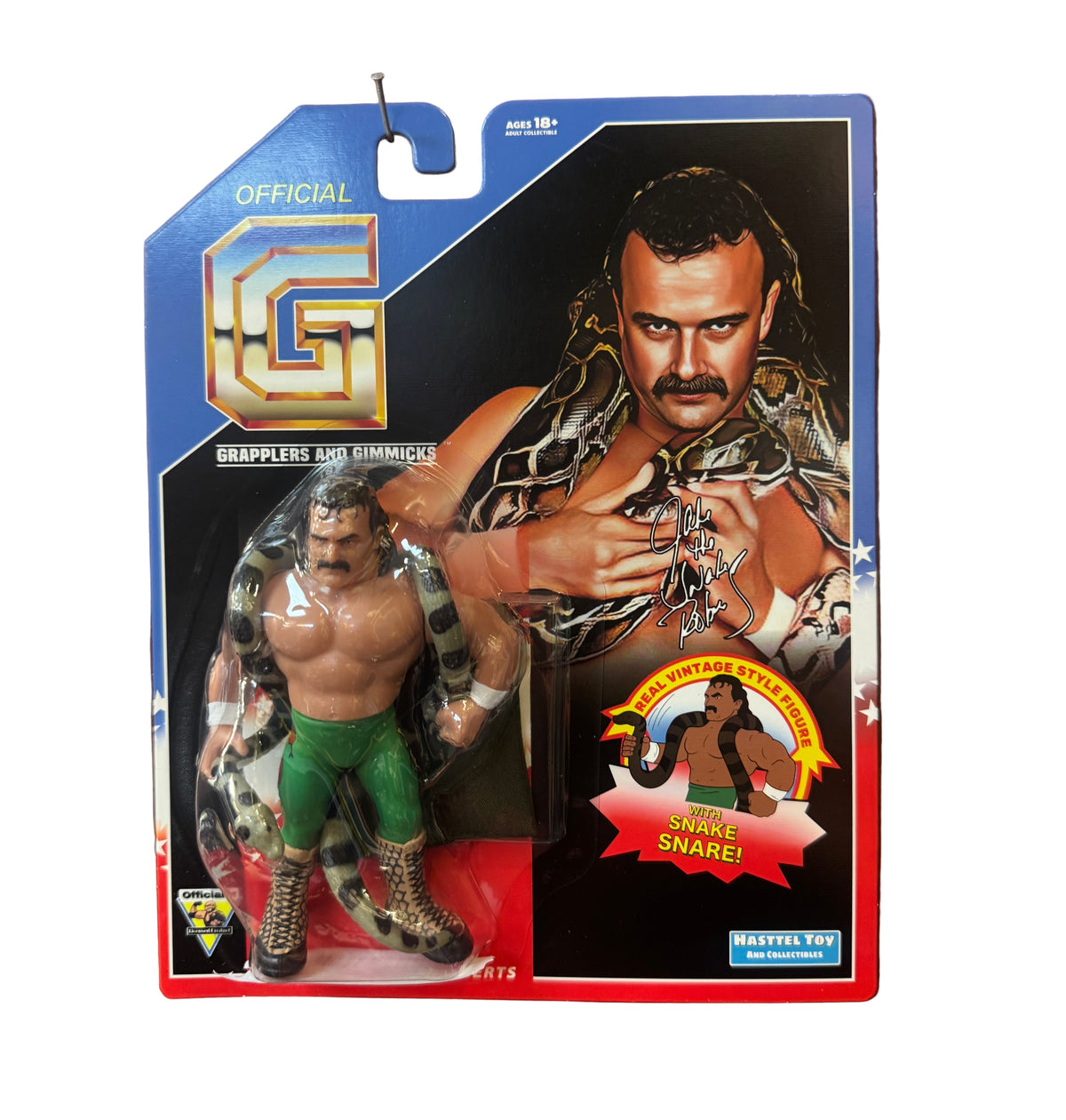 Jake “The Snake” Roberts Green (Grapplers & Gimmicks WWF, Hasttel Toys) product image 1, provided for visual reference and