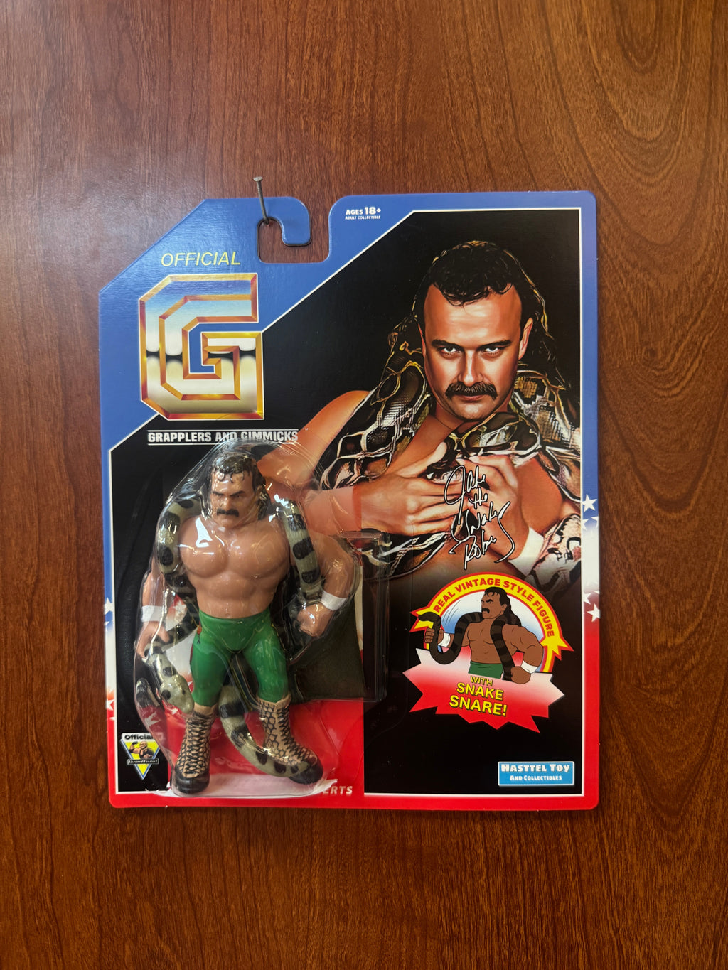 Jake “The Snake” Roberts Green (Grapplers & Gimmicks WWF, Hasttel Toys) product image 2, provided for visual reference and