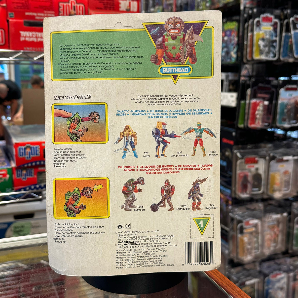 Butthead EURO Release (Vintage New Adventures MOTU, Mattel) SEALED product image 6, provided for visual reference and