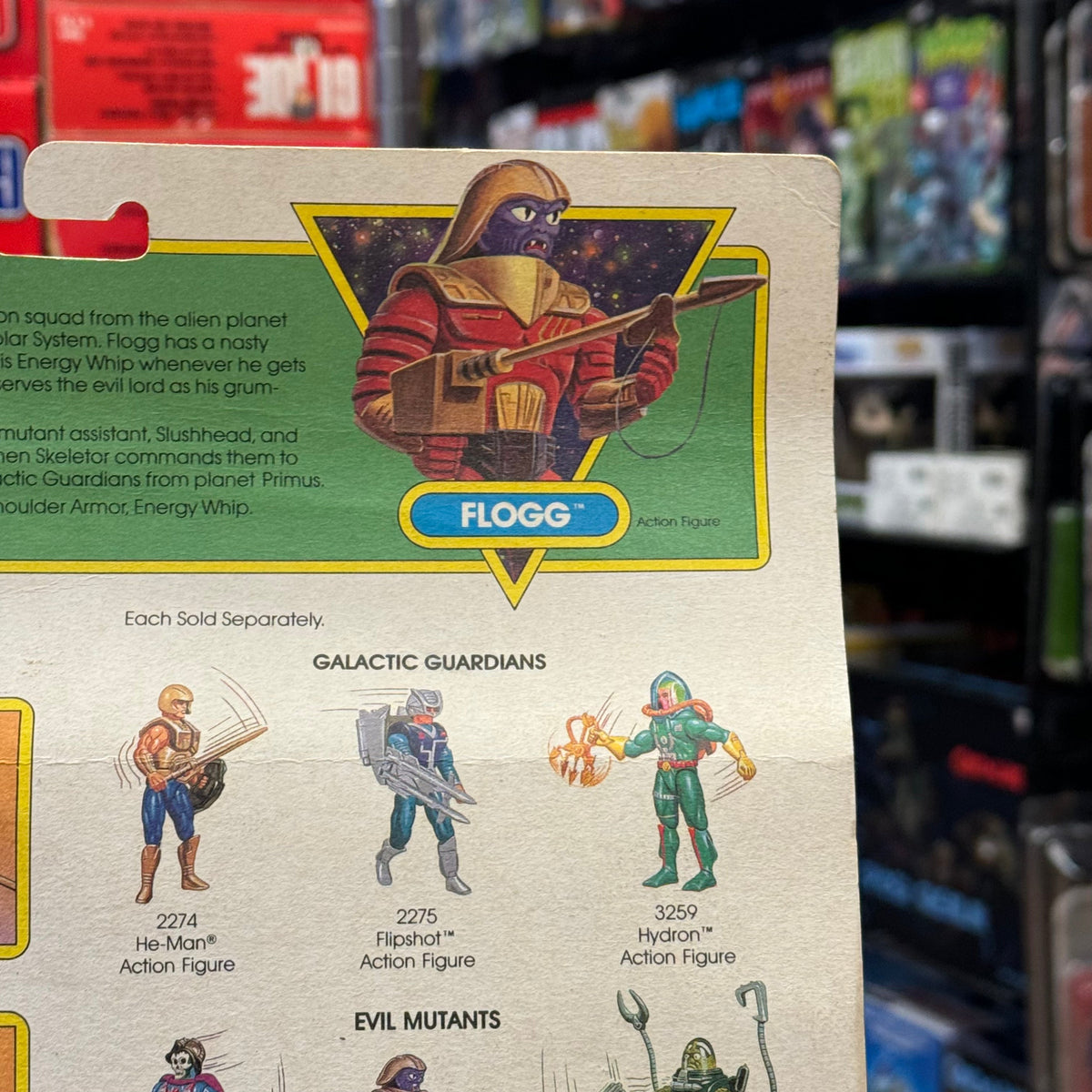 Flogg US Release (Vintage New Adventures MOTU, Mattel) SEALED product image 8, provided for visual reference and product
