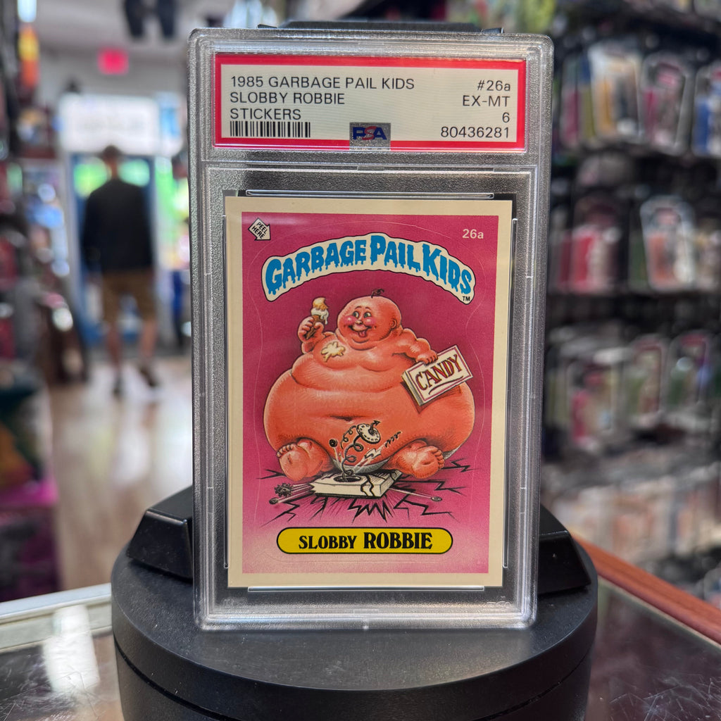 Slobby Robbie #26 EX-MT 1985 (Garbage Pail Kids, TOPPS) **PSA 6** product image 1, provided for visual reference and product