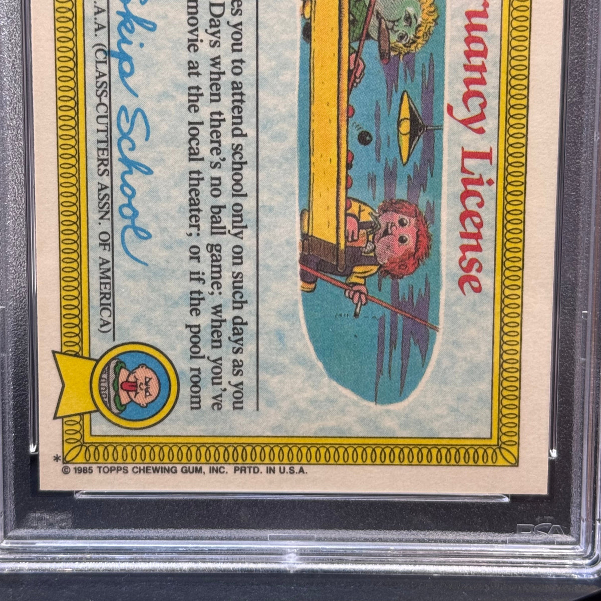 Slobby Robbie #26 EX-MT 1985 (Garbage Pail Kids, TOPPS) **PSA 6** product image 6, provided for visual reference and product