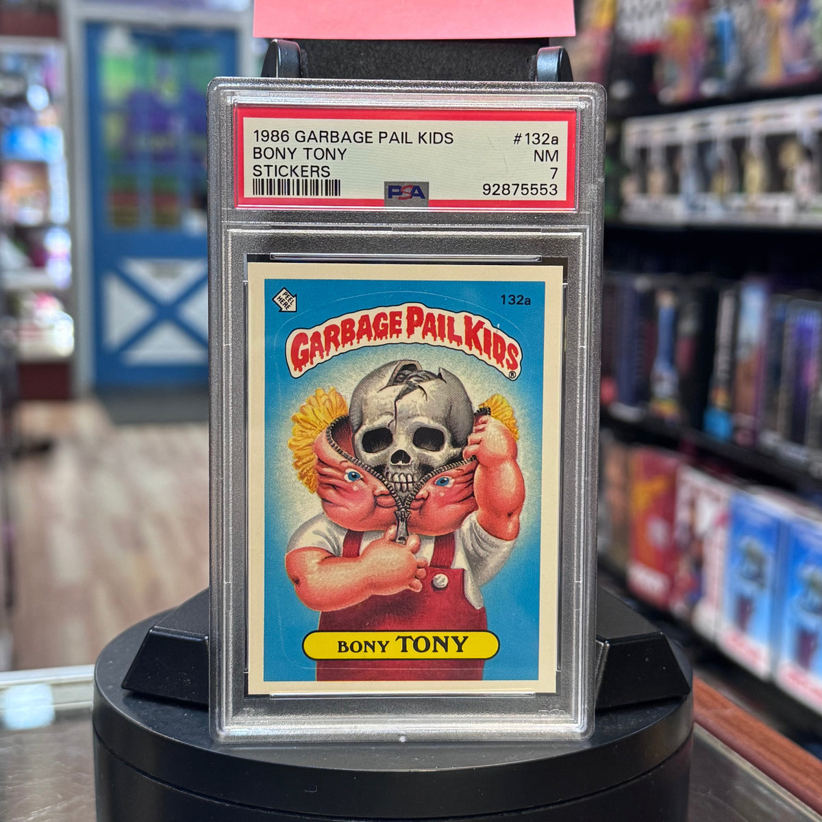 Bony Tony #132a NM 1986 (Garbage Pail Kids, TOPPS) **PSA 7** product image 1, provided for visual reference and product