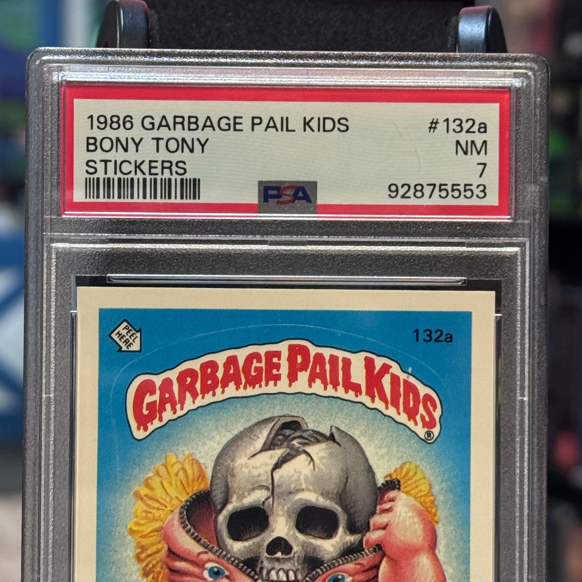 Bony Tony #132a NM 1986 (Garbage Pail Kids, TOPPS) **PSA 7** product image 2, provided for visual reference and product