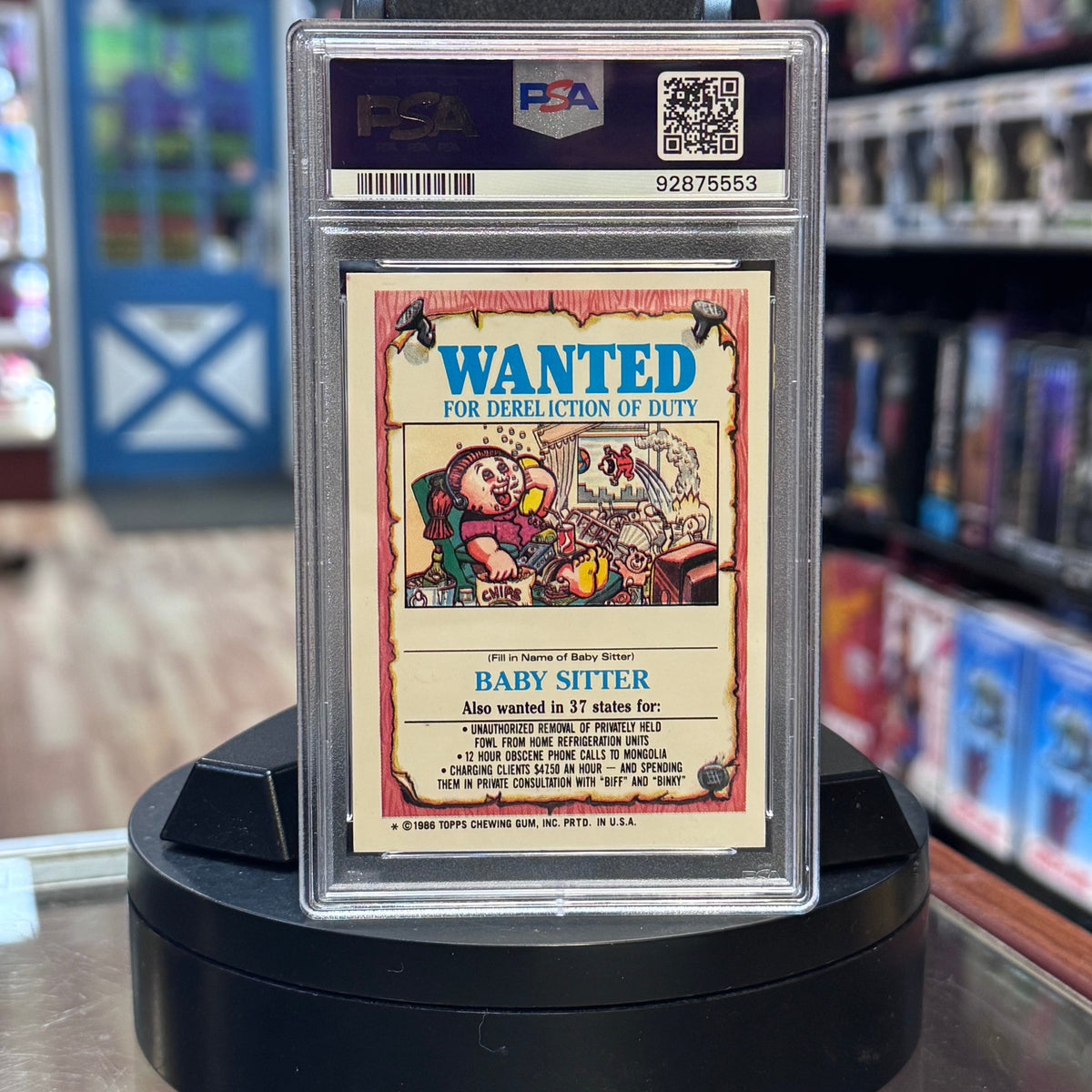 Bony Tony #132a NM 1986 (Garbage Pail Kids, TOPPS) **PSA 7** product image 4, provided for visual reference and product