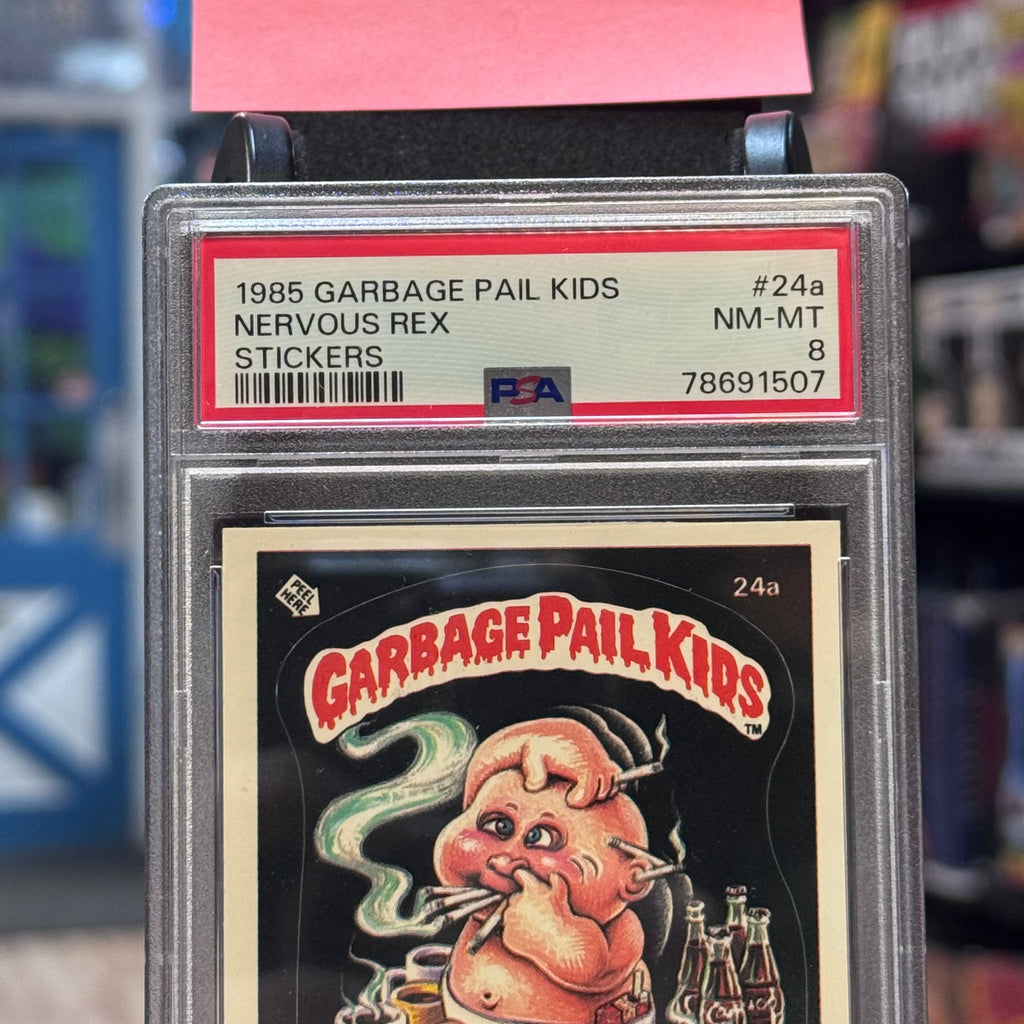 Nervous Rex #24a NM-MT 1985 (Garbage Pail Kids, TOPPS) **PSA 8** product image 2, provided for visual reference and product
