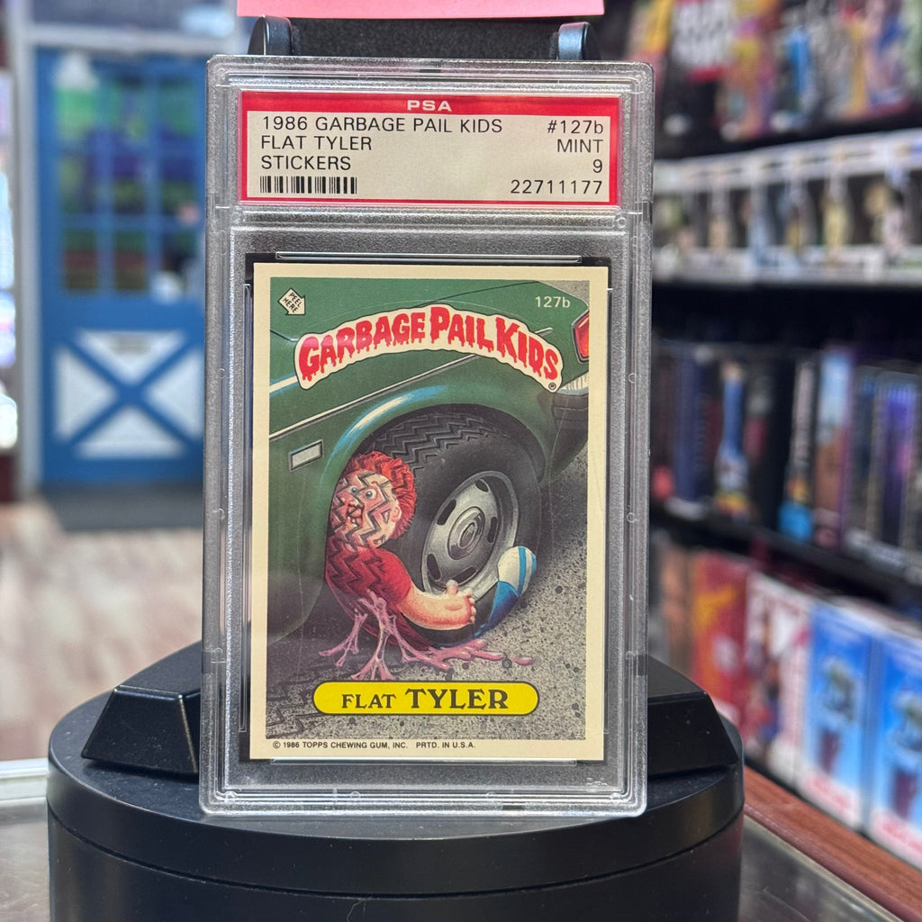 Flat Tyler #127b Mint 1986 (Garbage Pail Kids, TOPPS) **PSA 9** product image 1, provided for visual reference and product