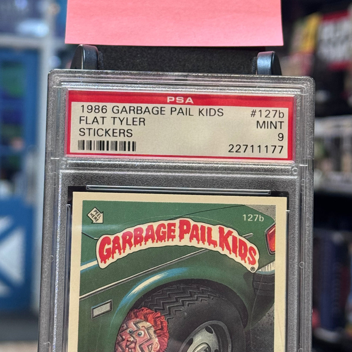 Flat Tyler #127b Mint 1986 (Garbage Pail Kids, TOPPS) **PSA 9** product image 2, provided for visual reference and product