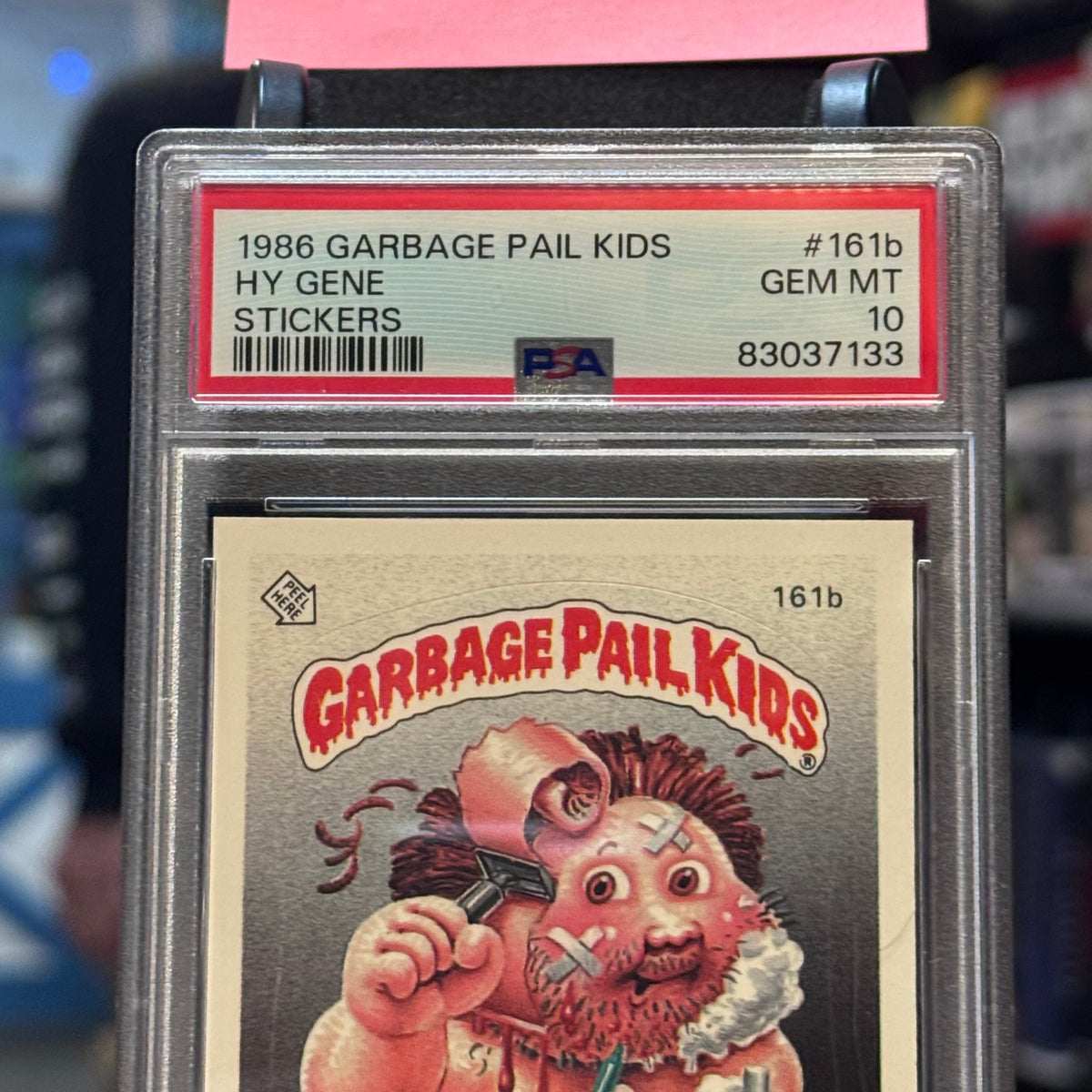 Hy Gene #161b GEM MT 1986 (Garbage Pail Kids, TOPPS) **PSA 10** product image 2, provided for visual reference and product