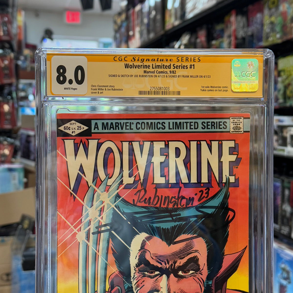 Wolverine #1 Frank Miller & Joe Rubinstein Autograph (Marvel Comics, Wolverine) **CGC Graded 8.0** product image 3, provided
