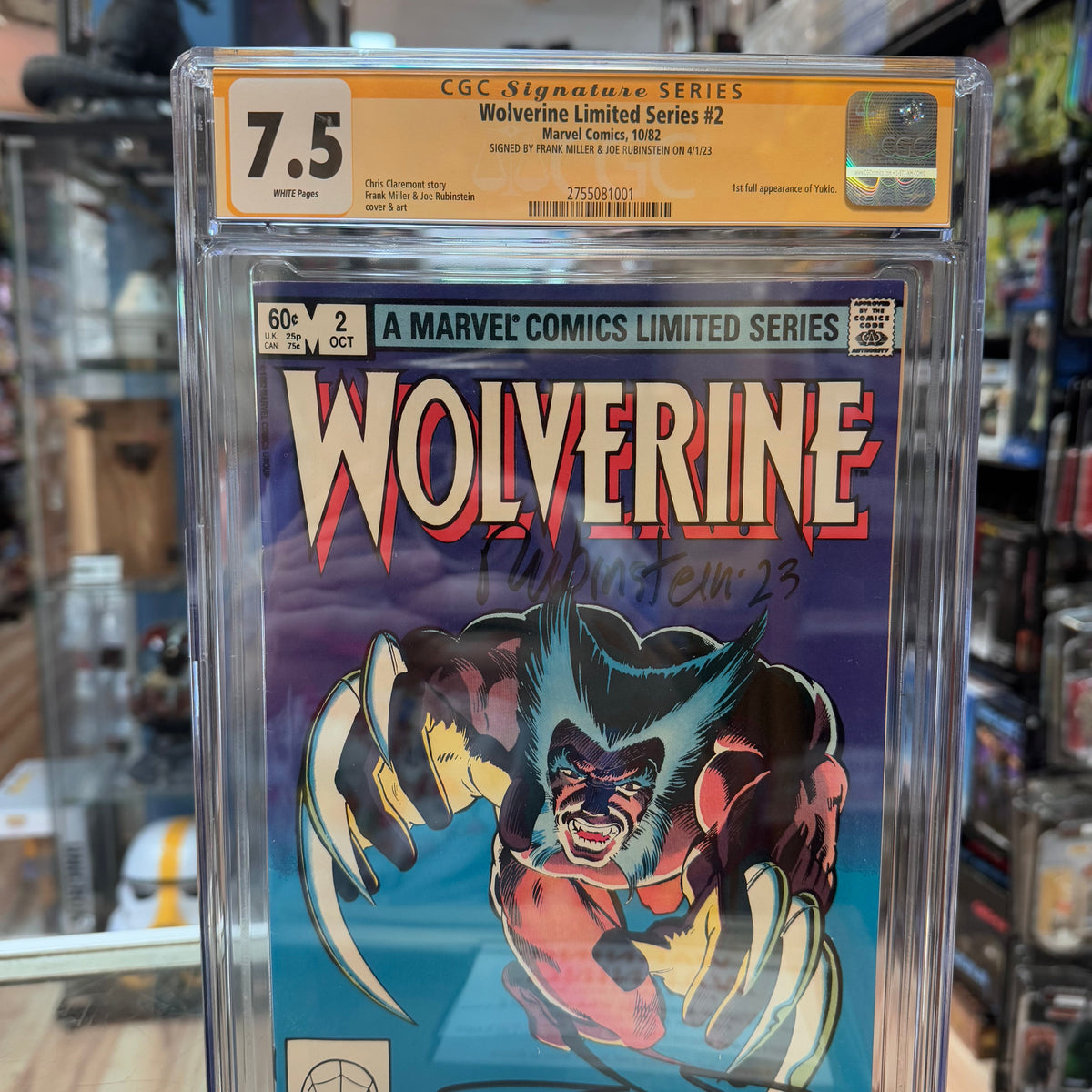 Wolverine #2 Miller & Rubinstein Autograph (Marvel Comics, Wolverine) **CGC Graded 7.5** product image 2, provided for