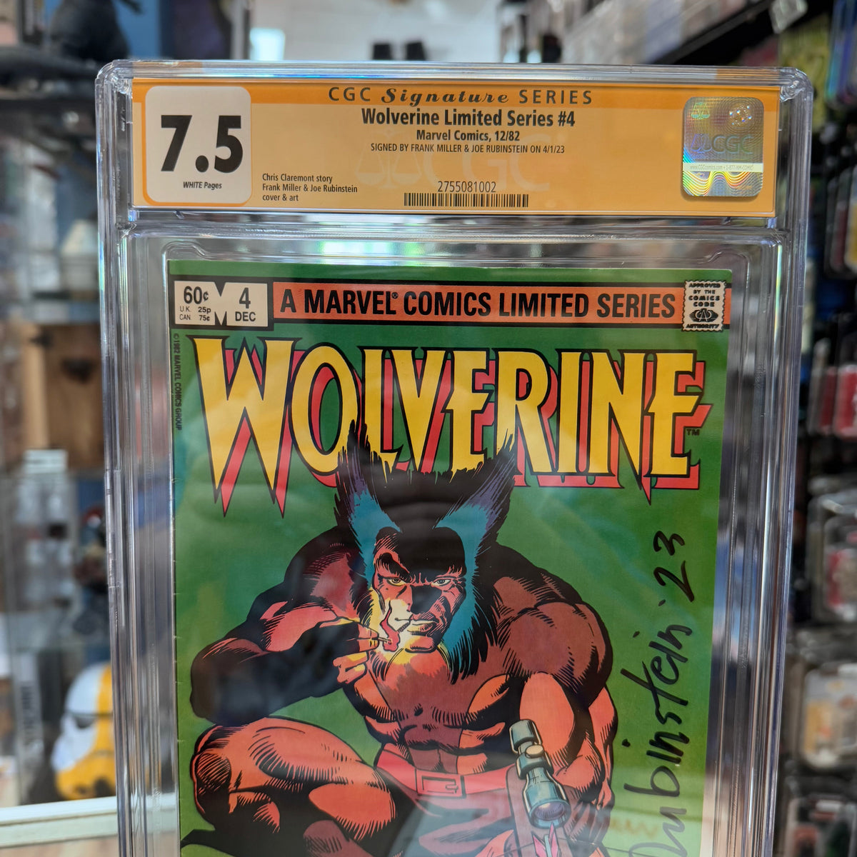 Wolverine #4 Frank Miller & Joe Rubinstein Autograph (Marvel Comics, Wolverine) **CGC Graded 7.5** product image 2, provided