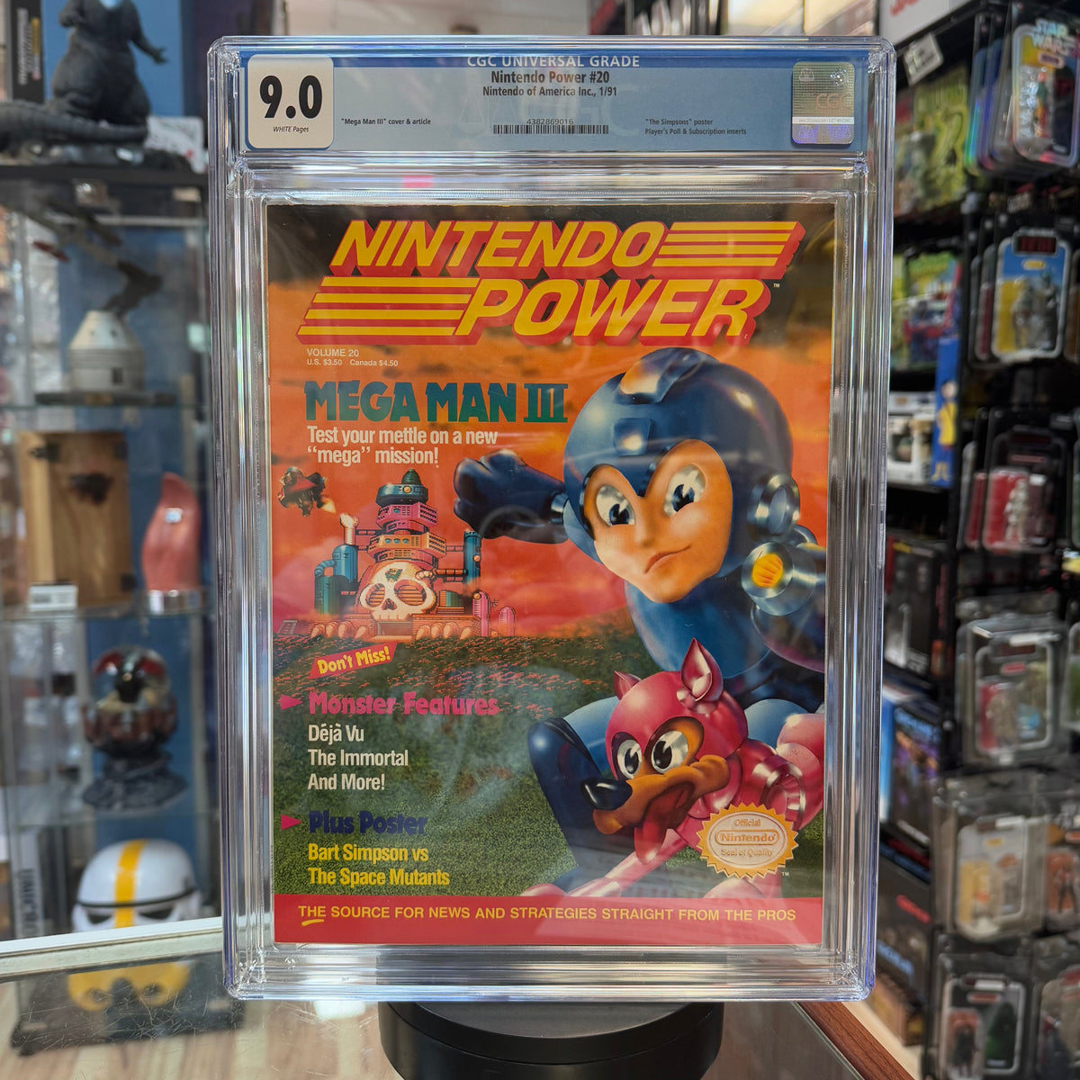 Nintendo Power #20 Mega Man 3 White Pages (Mega Man, Nintendo of America) **CGC Graded 9.0** product image 1, provided for