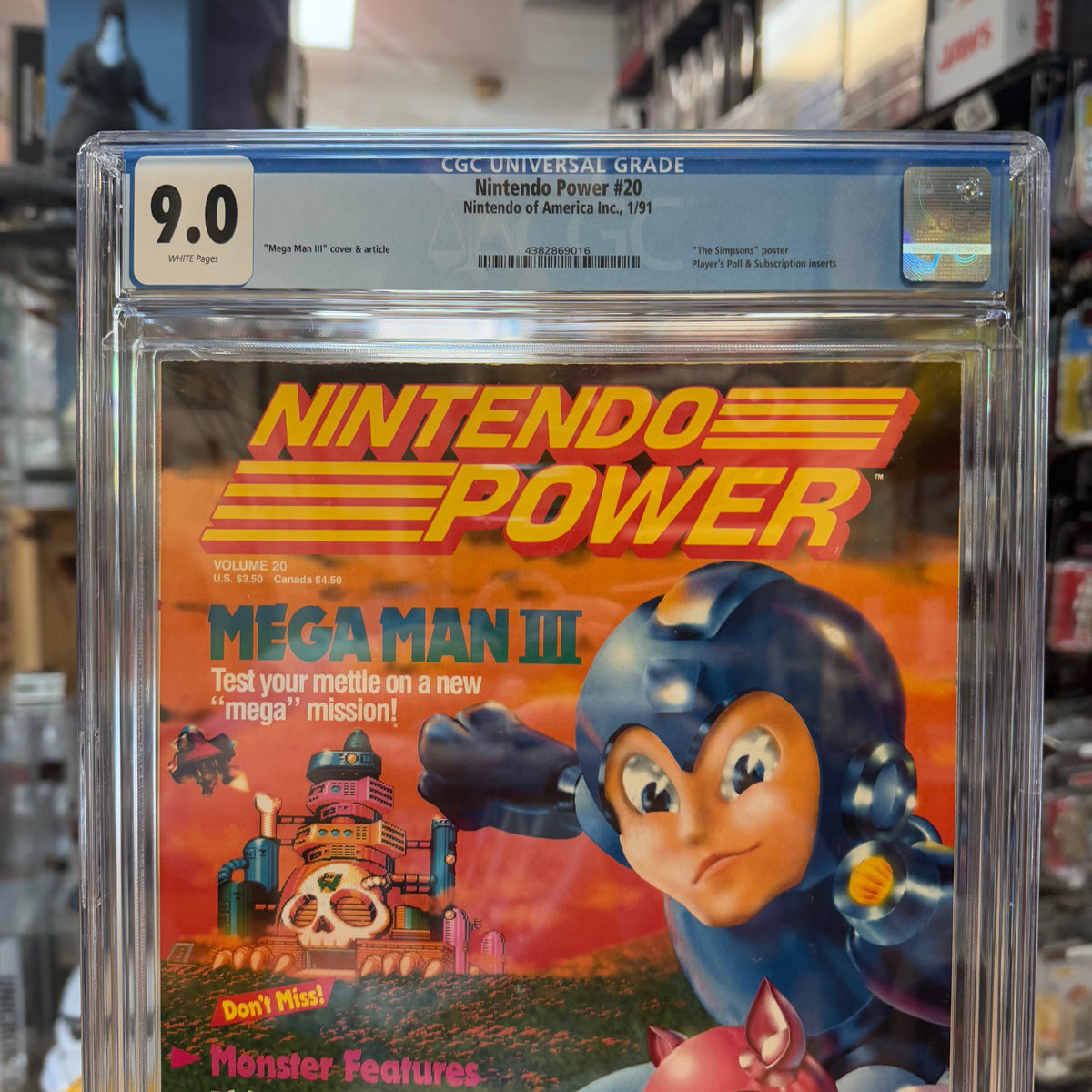 Nintendo Power #20 Mega Man 3 White Pages (Mega Man, Nintendo of America) **CGC Graded 9.0** product image 2, provided for