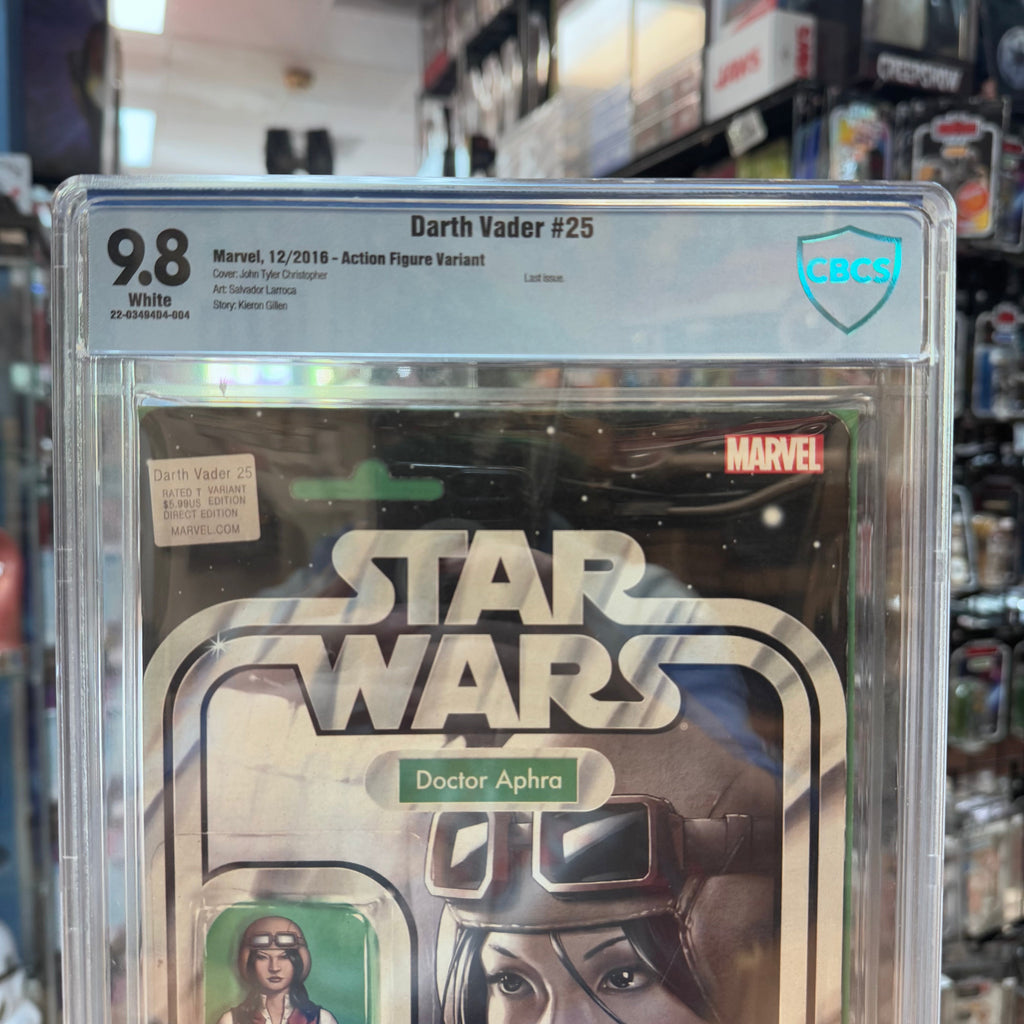 Darth Vader #25 Action Figure Variant Doctor Aphra White Pages (Lucasfilm, Marvel Comics) **CBCS Graded 9.8** product image