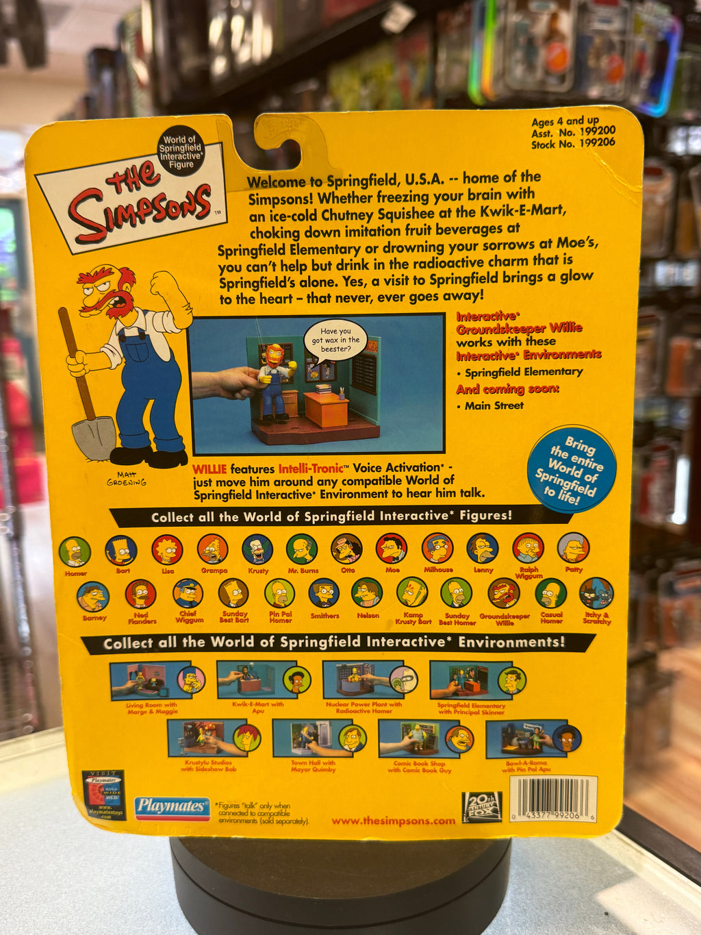 Grounds Keeper Willie (Vintage Simpsons, Playmates) SEALED product image 7, provided for visual reference and product detail