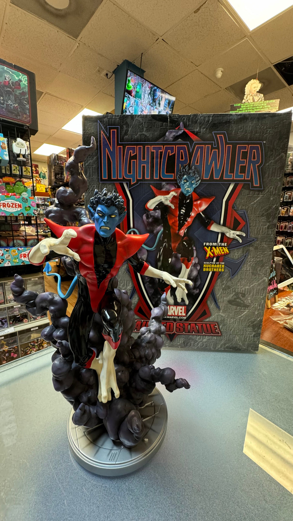 Nightcrawler X-Men 14" Statue (Bowen Designs, Marvel) Open Box product image 2, provided for visual reference and product