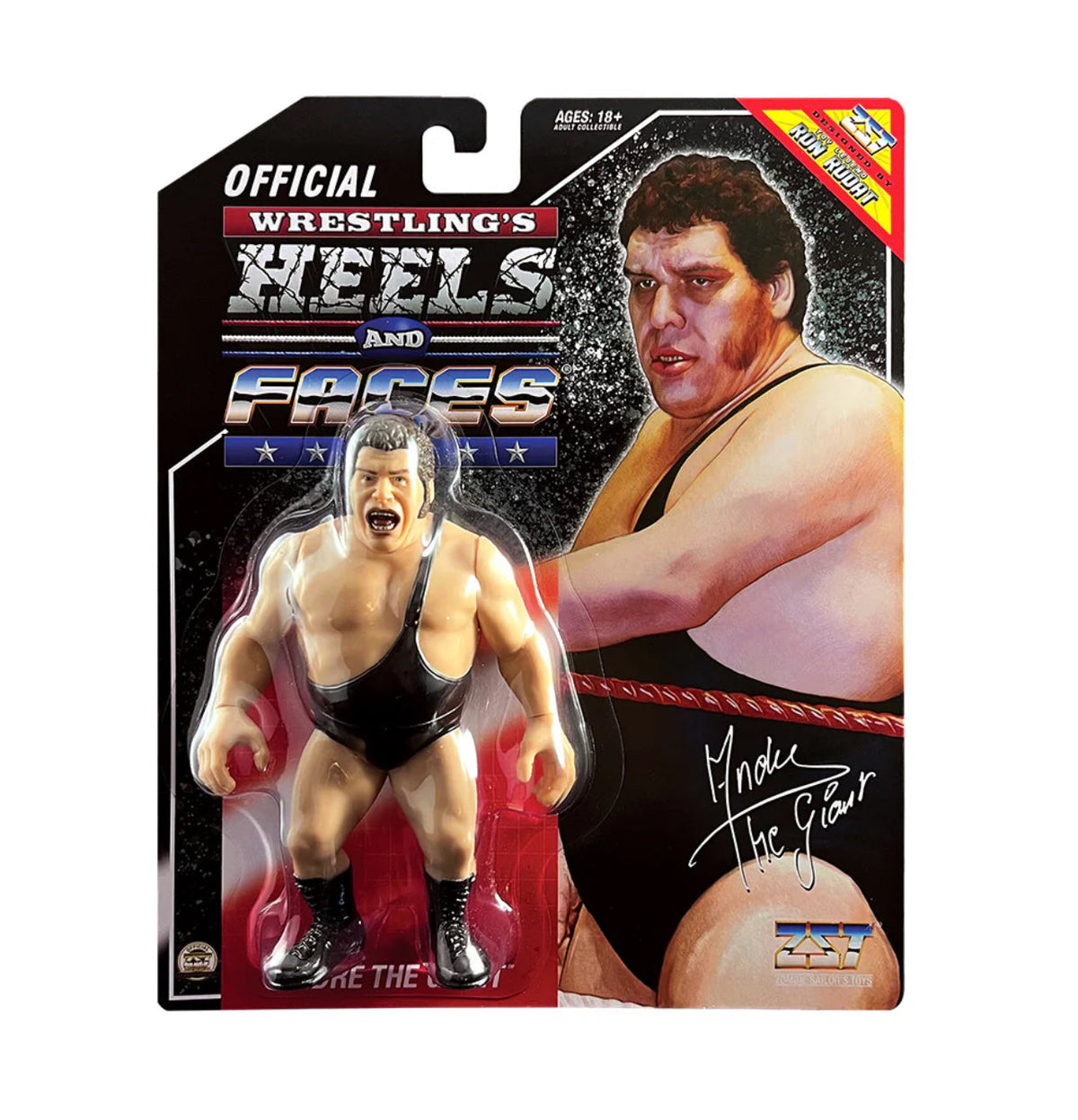 Andre the Giant Black Singlet (ZST Heels & Faces, WWE) *Sealed* product image 1, provided for visual reference and product