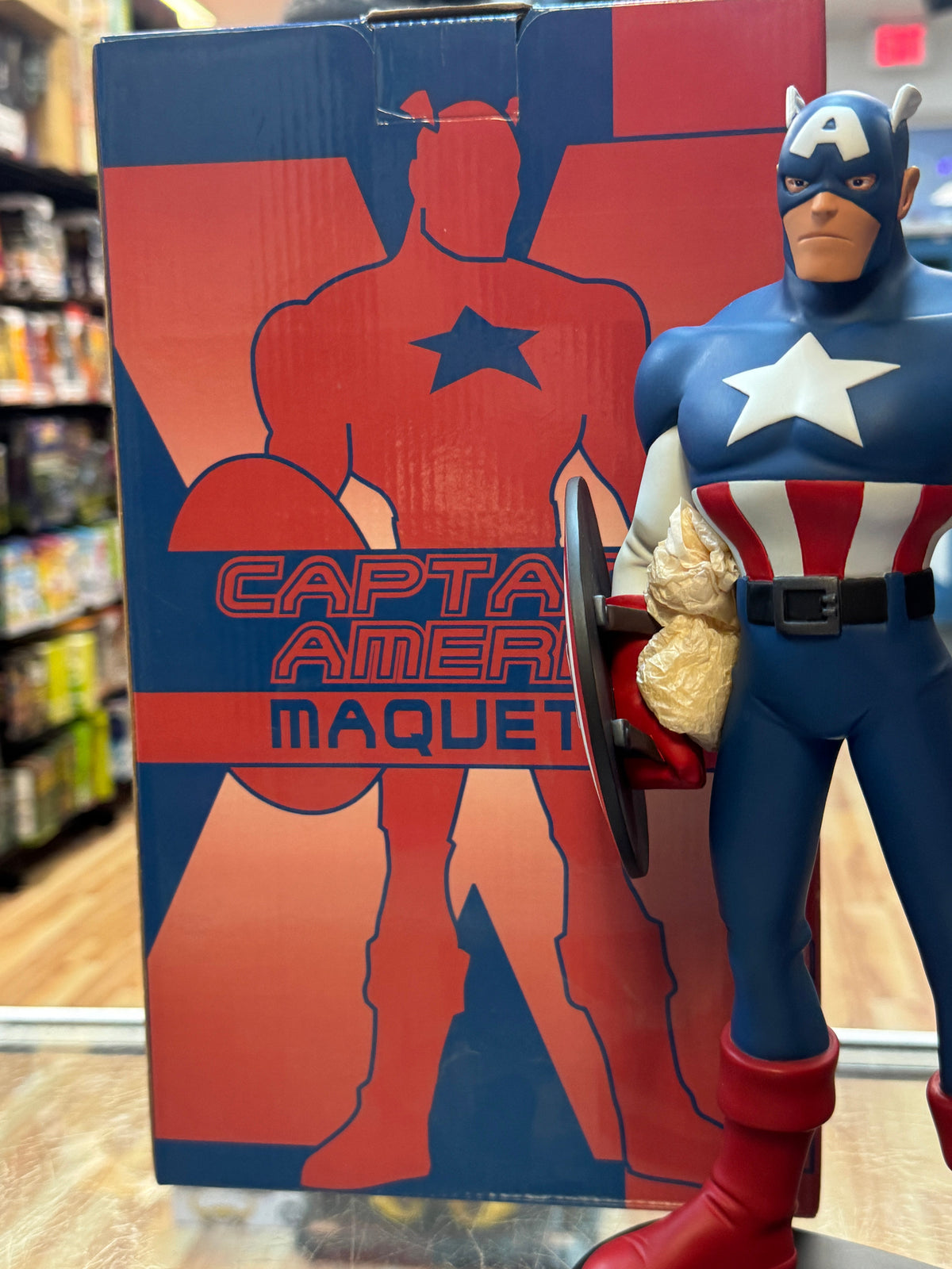 Captain America Maquette Statue (Marvel X-Men Evolution, Hard Hero) product image 4, provided for visual reference and