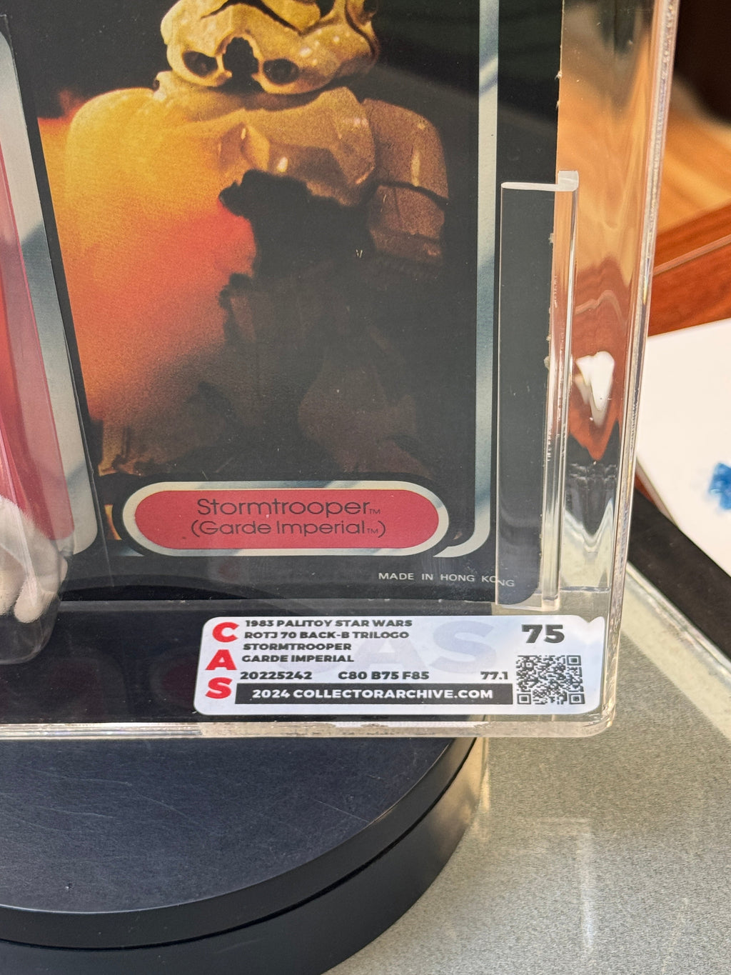 Stormtrooper TriLogo 70B (Vintage Star Wars, Kenner) **CAS Graded 75** product image 7, provided for visual reference and