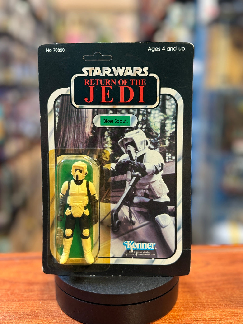 Biker Scout ROTJ 65B 7236 (Vintage Star Wars, Kenner) SEALED product image 1, provided for visual reference and product