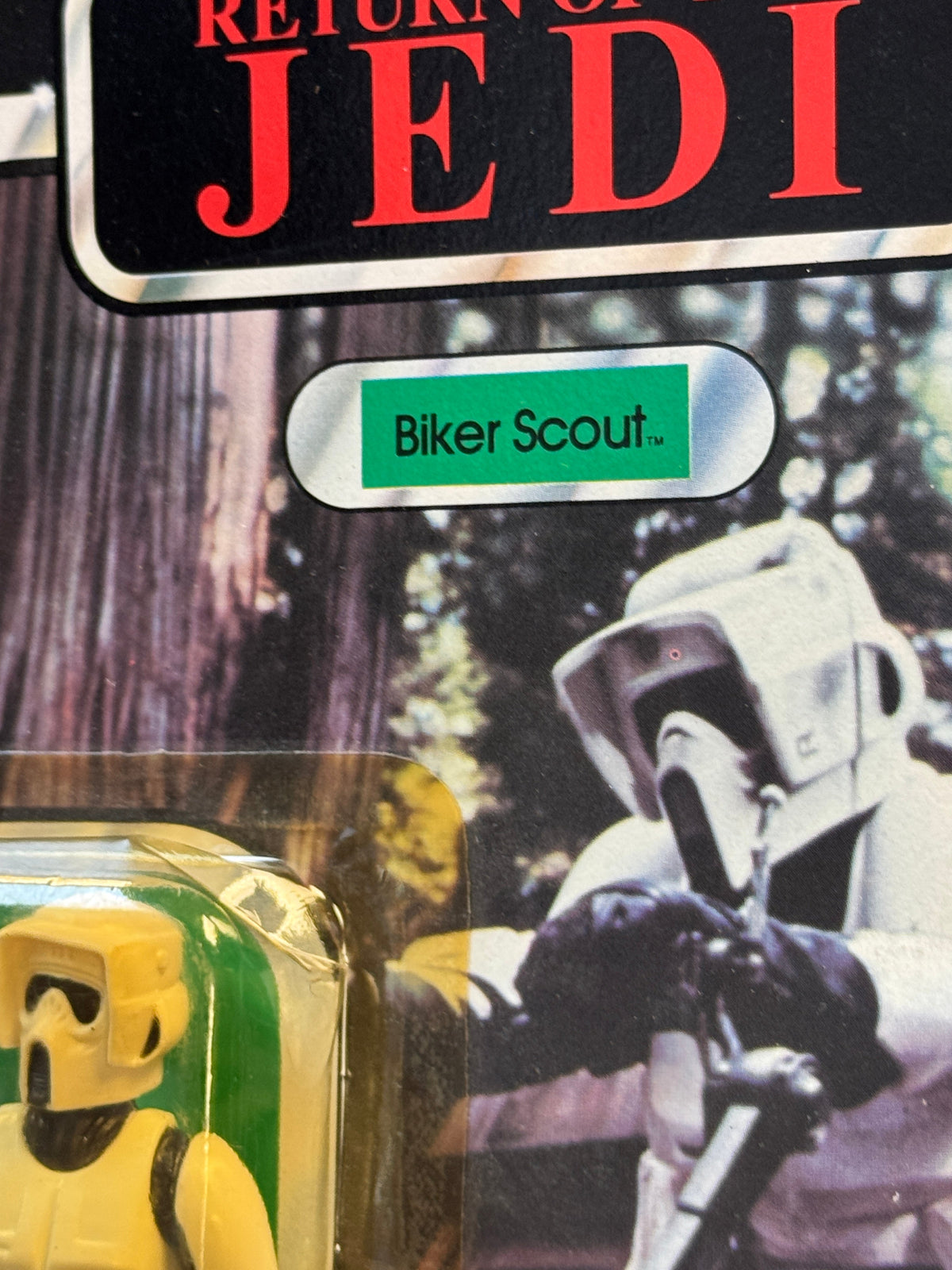 Biker Scout ROTJ 65B 7236 (Vintage Star Wars, Kenner) SEALED product image 7, provided for visual reference and product