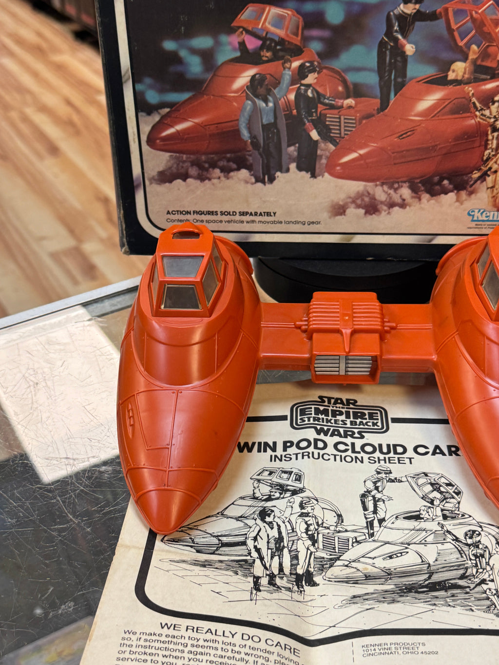 Twin Pod Cloud Car with Box 9303 (Vintage Star Wars, Kenner) COMPLETE product image 2, provided for visual reference and