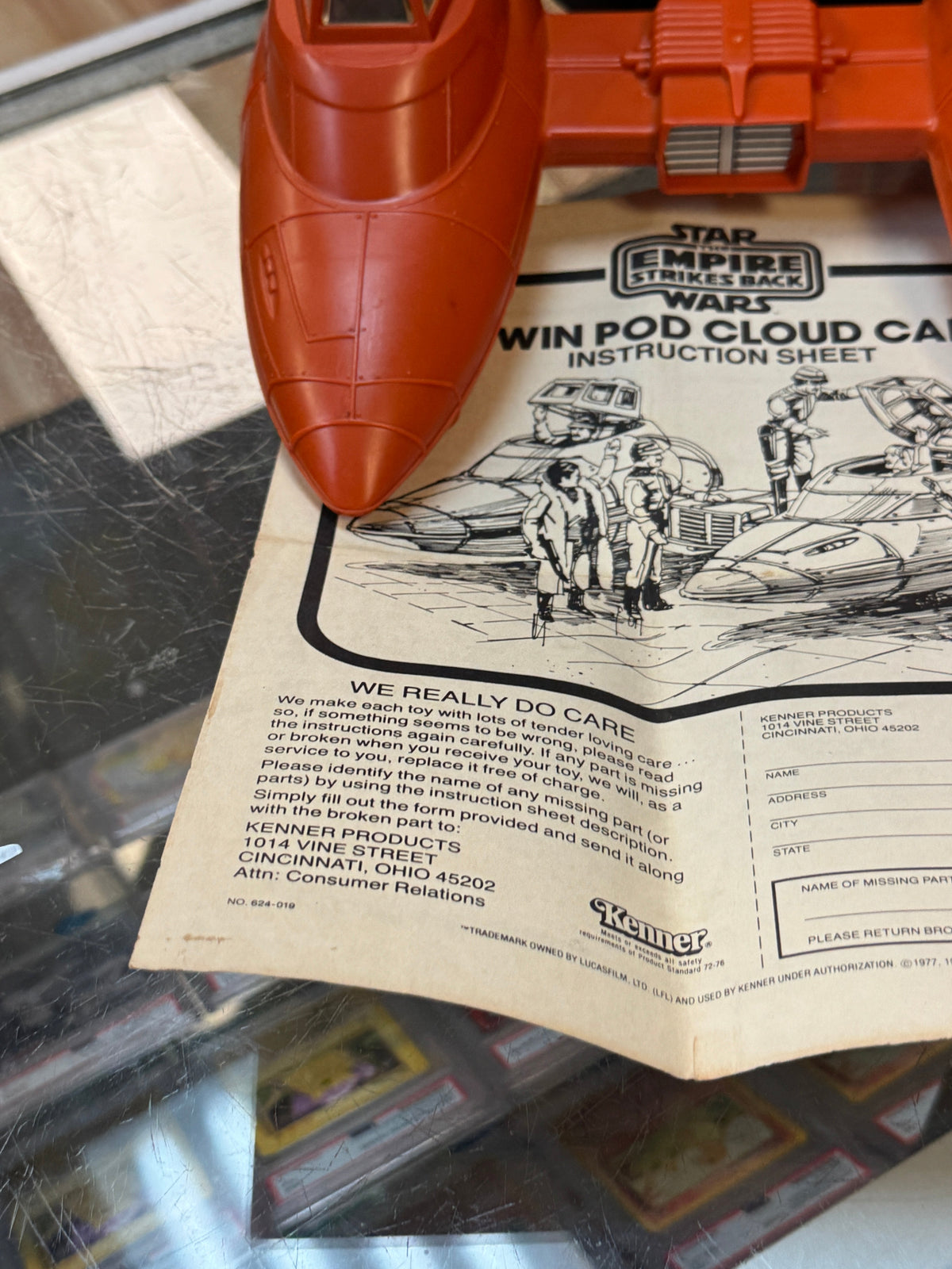 Twin Pod Cloud Car with Box 9303 (Vintage Star Wars, Kenner) COMPLETE product image 3, provided for visual reference and