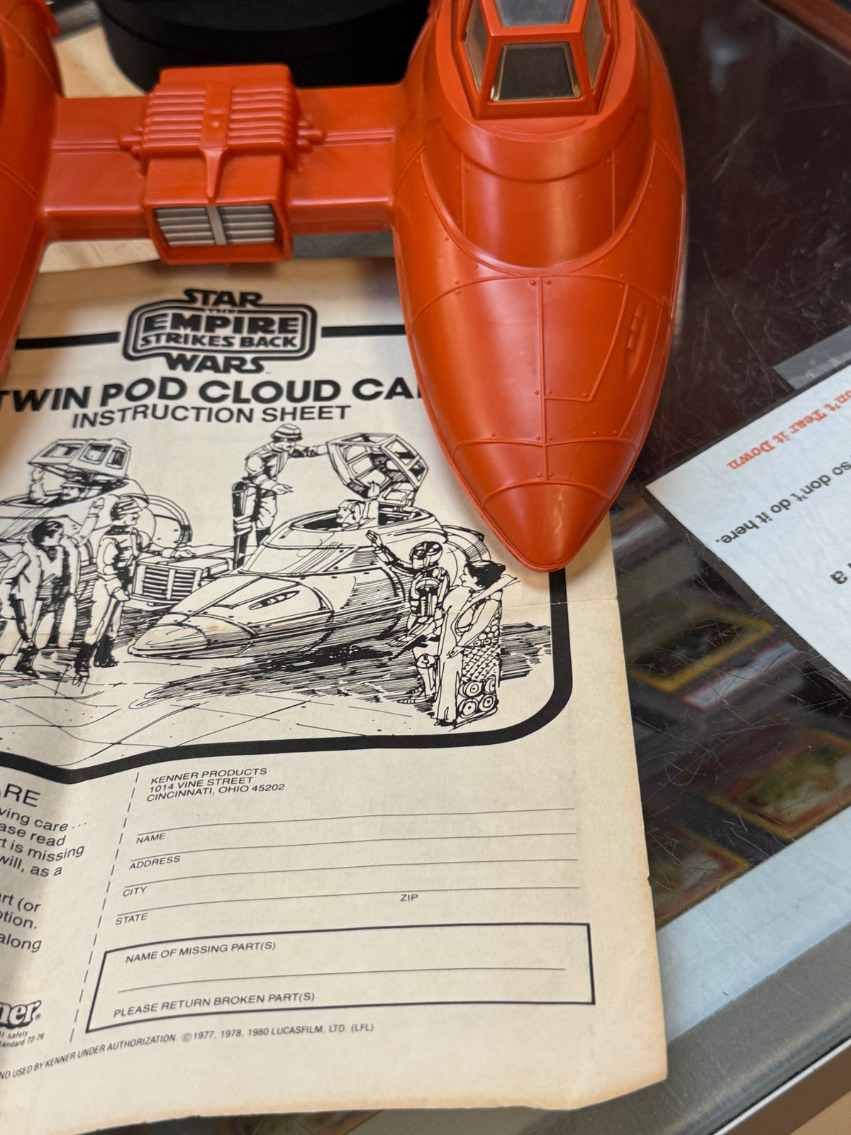 Twin Pod Cloud Car with Box 9303 (Vintage Star Wars, Kenner) COMPLETE product image 4, provided for visual reference and