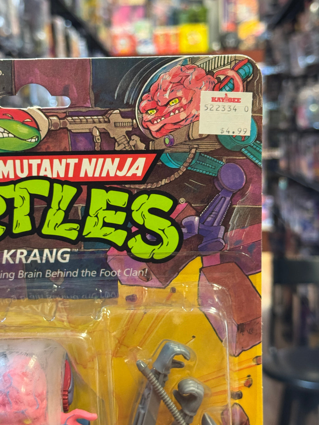 Krang with Walker 14 Back (Vintage TMNT Ninja Turtles, Playmates) SEALED product image 3, provided for visual reference and