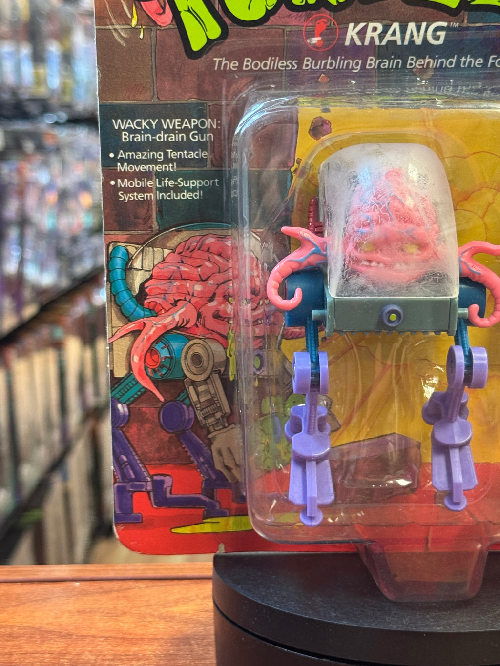 Krang with Walker 14 Back (Vintage TMNT Ninja Turtles, Playmates) SEALED product image 5, provided for visual reference and