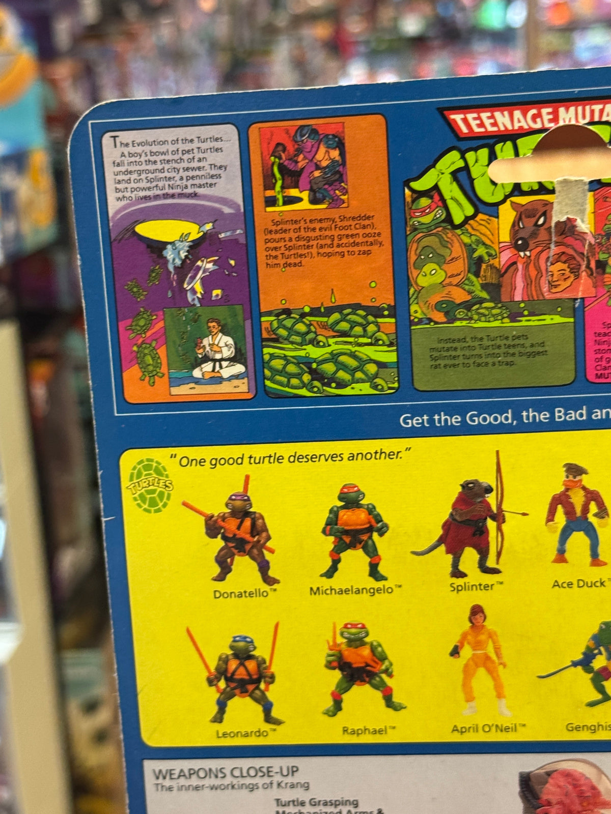 Krang with Walker 14 Back (Vintage TMNT Ninja Turtles, Playmates) SEALED product image 7, provided for visual reference and