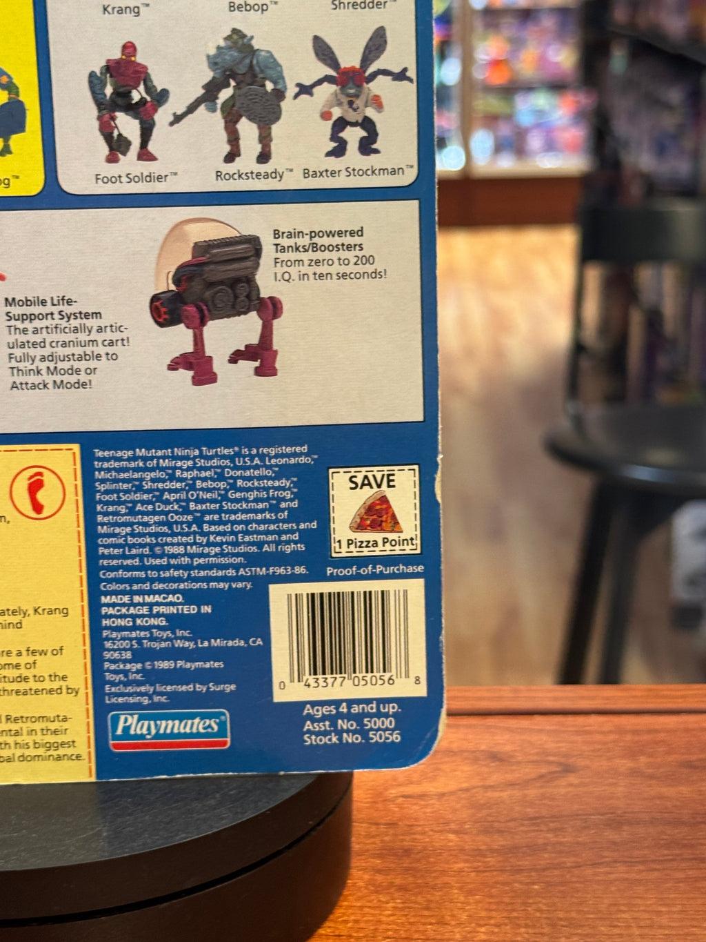 Krang with Walker 14 Back (Vintage TMNT Ninja Turtles, Playmates) SEALED product image 9, provided for visual reference and