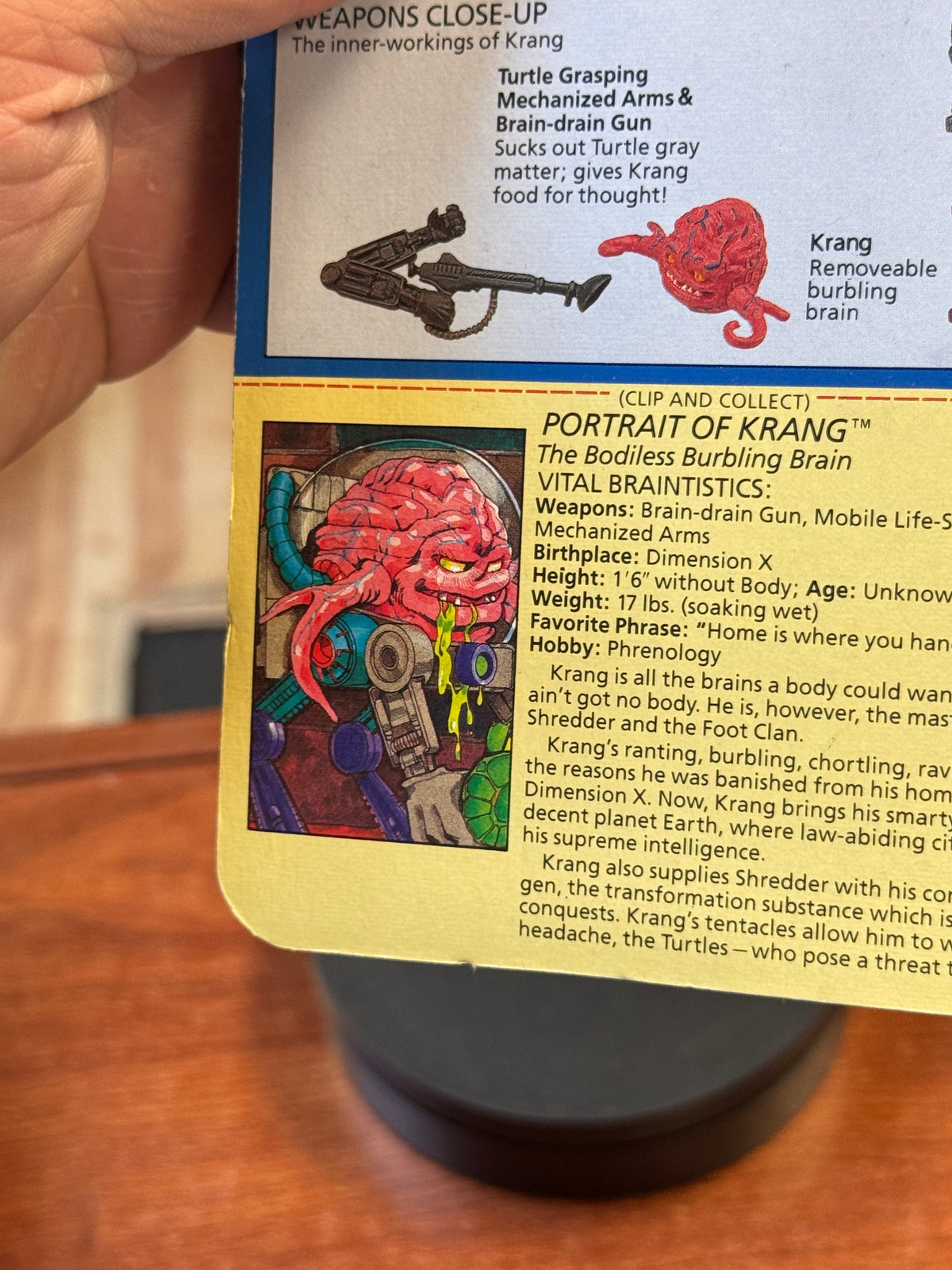 Krang with Walker 14 Back (Vintage TMNT Ninja Turtles, Playmates) SEALED product image 13, provided for visual reference and