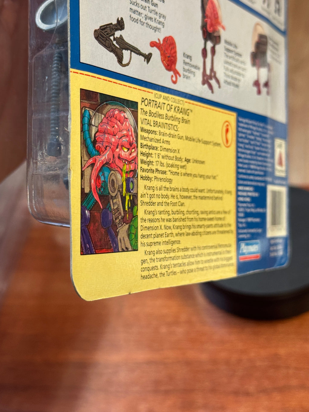 Krang with Walker 14 Back (Vintage TMNT Ninja Turtles, Playmates) SEALED product image 15, provided for visual reference and