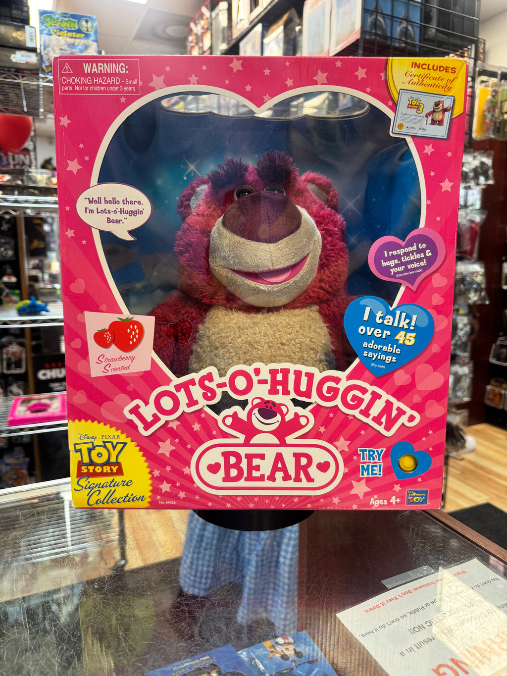 Lotso Hugging Bear (Vintage Toy Story, Thinkway) **NEW** product image 1, provided for visual reference and product detail