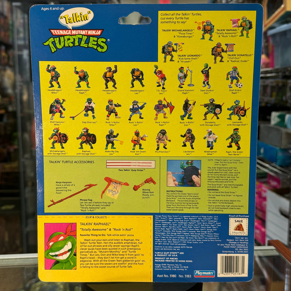 Raphael Talkin' Turtles 5432 (Vintage TMNT Teenage Mutant Ninja Turtles, Playmates) SEALED product image 6, provided for