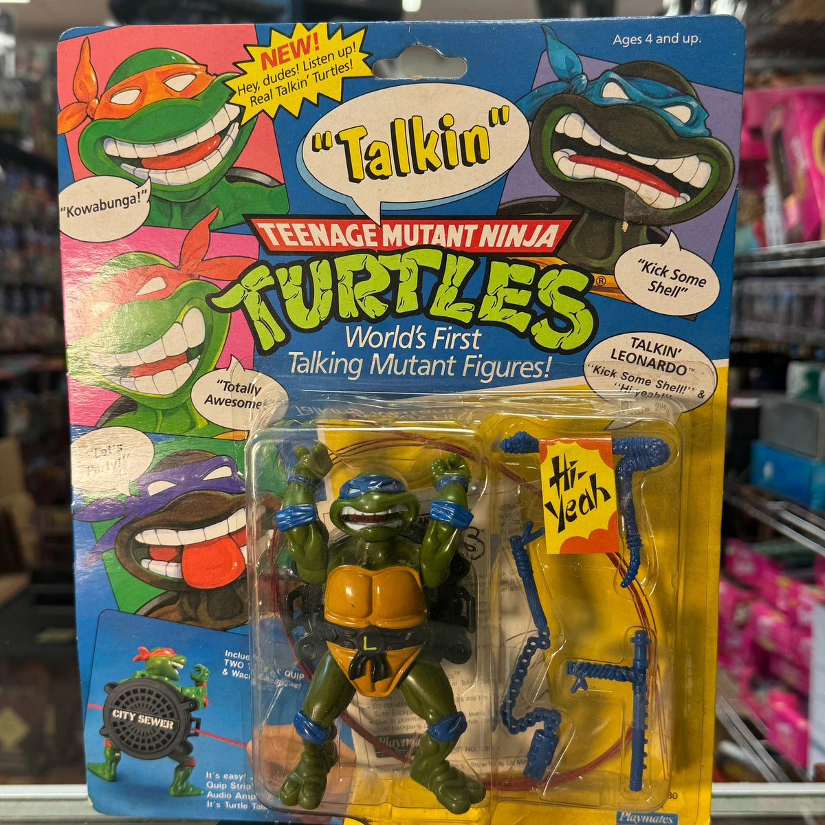 Leonardo Talkin' Turtles 5430 (Vintage TMNT Teenage Mutant Ninja Turtles, Playmates) SEALED product image 1, provided for