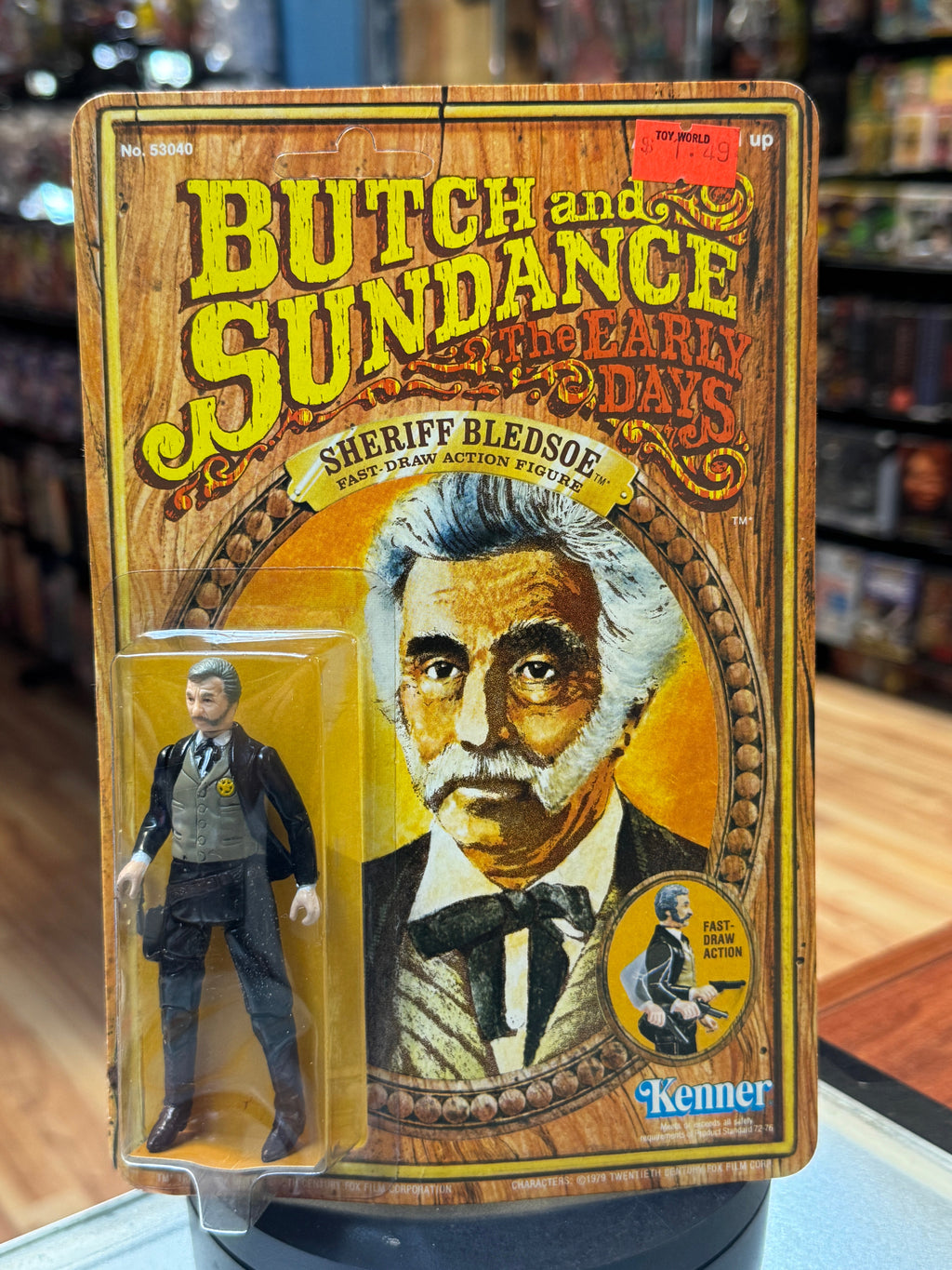 Sheriff Bledsoe 3.75 Figure (Kenner, Vintage Butch & Sundance Kid) SEALED product image 1, provided for visual reference and