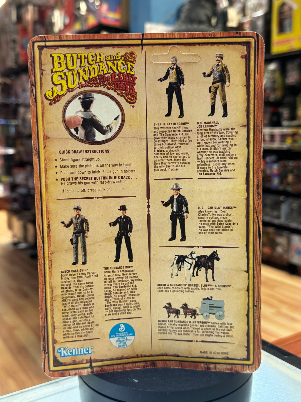 Sheriff Bledsoe 3.75 Figure (Kenner, Vintage Butch & Sundance Kid) SEALED product image 6, provided for visual reference and