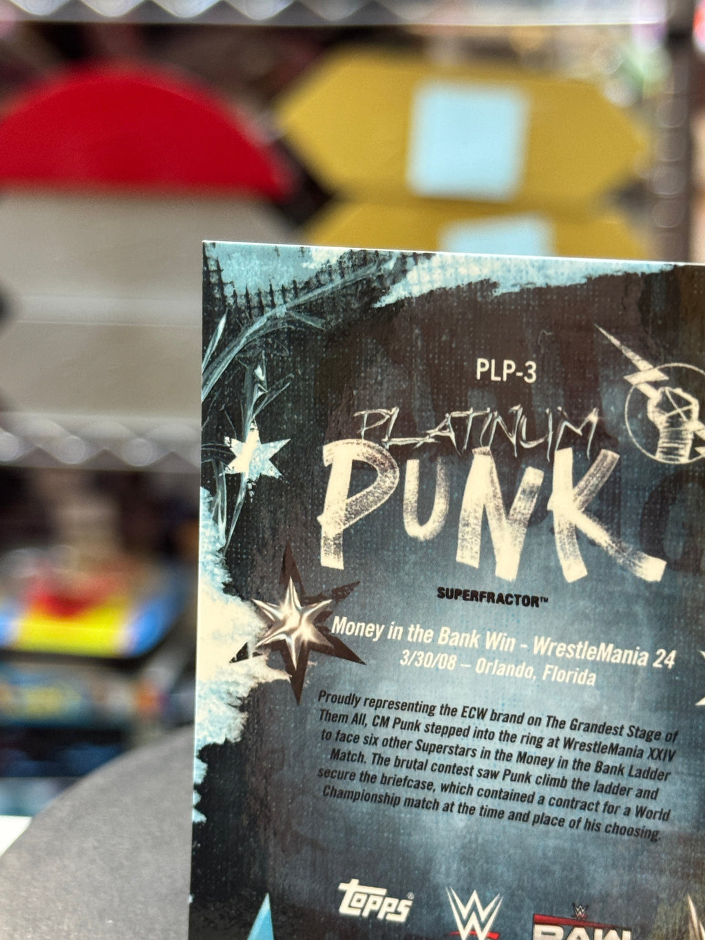 Money in the Bank CM Punk 1/1 -Platinum Punk (WWE, Topps Chrome) product image 10, provided for visual reference and product