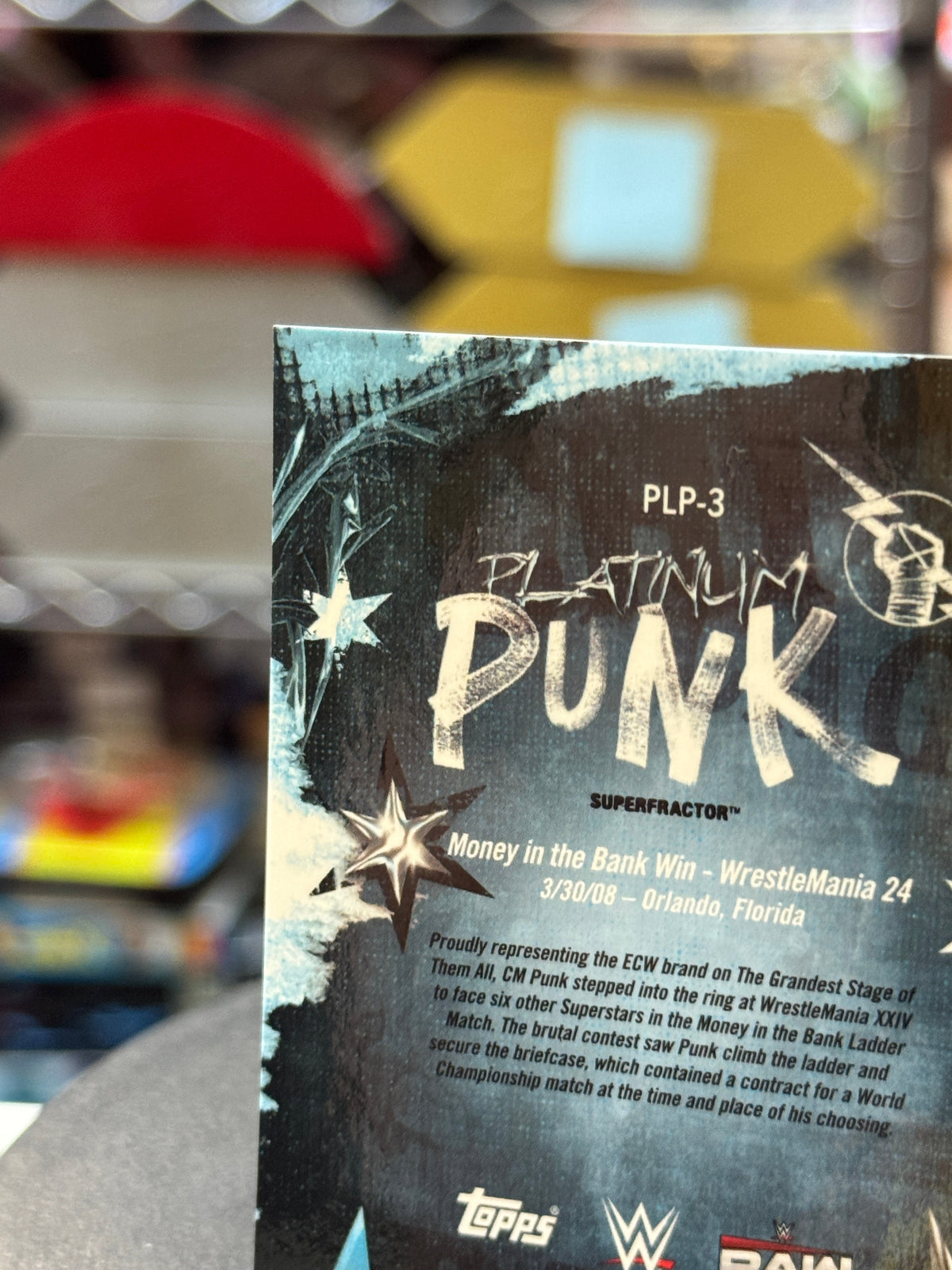 Money in the Bank CM Punk 1/1 -Platinum Punk (WWE, Topps Chrome) product image 10, provided for visual reference and product