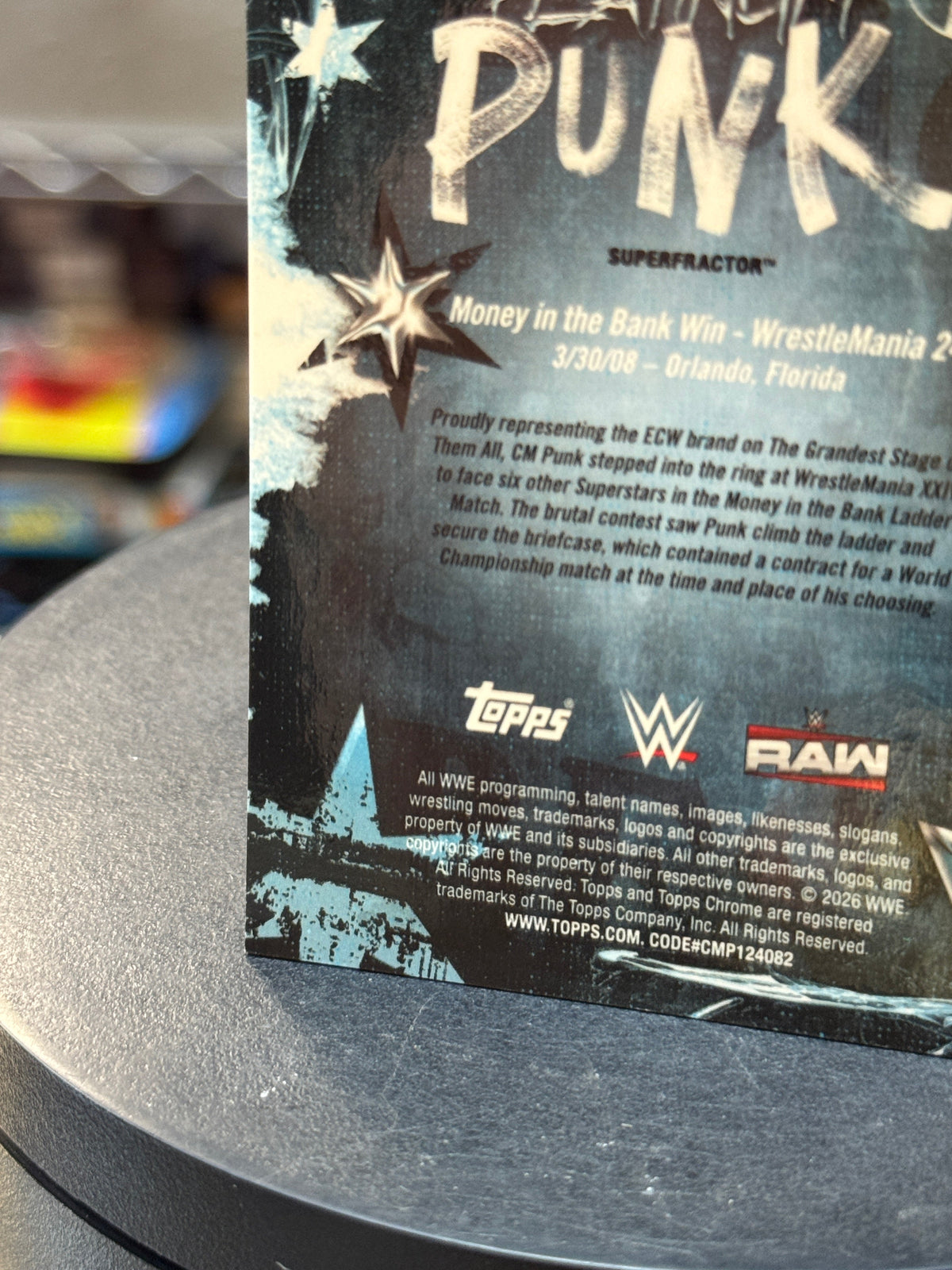 Money in the Bank CM Punk 1/1 -Platinum Punk (WWE, Topps Chrome) product image 11, provided for visual reference and product
