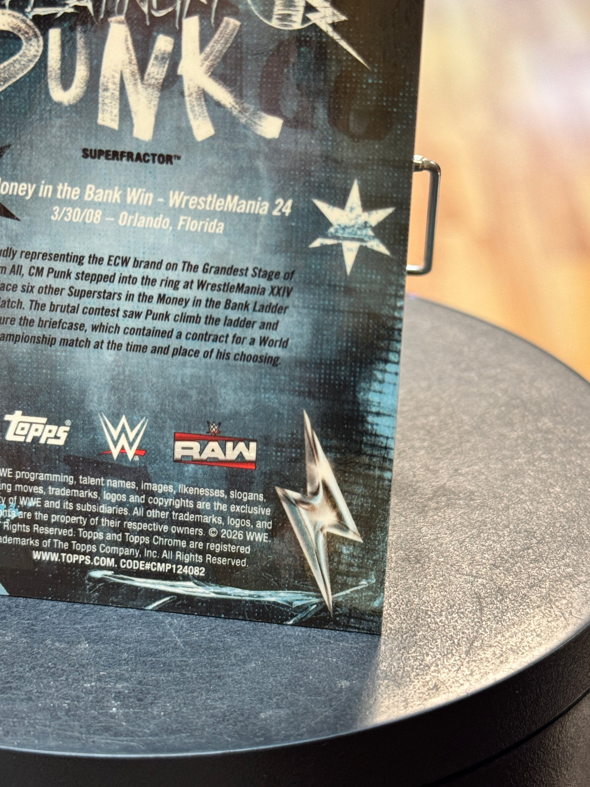 Money in the Bank CM Punk 1/1 -Platinum Punk (WWE, Topps Chrome) product image 12, provided for visual reference and product