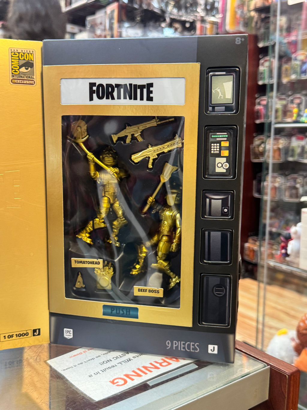 Tomatohead & Beef Boss SDCC Exclusive 1/1000 (Fortnite, Jazwares) **SEALED** product image 2, provided for visual reference