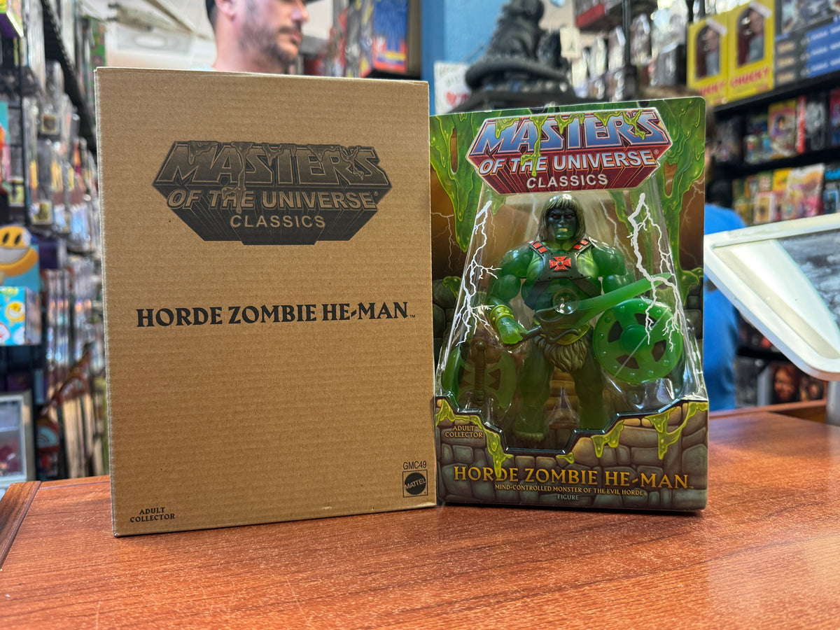 Zombie Slime Pit Heman with Shipper Power Con (MOTU Classics, Mattel) SEALED product image 1, provided for visual reference