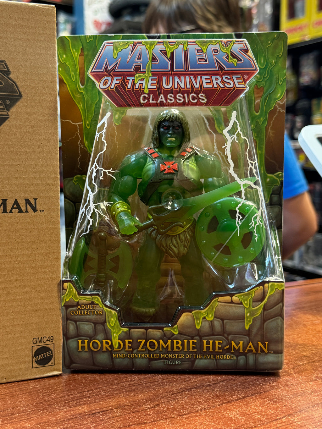 Zombie Slime Pit Heman with Shipper Power Con (MOTU Classics, Mattel) SEALED product image 2, provided for visual reference