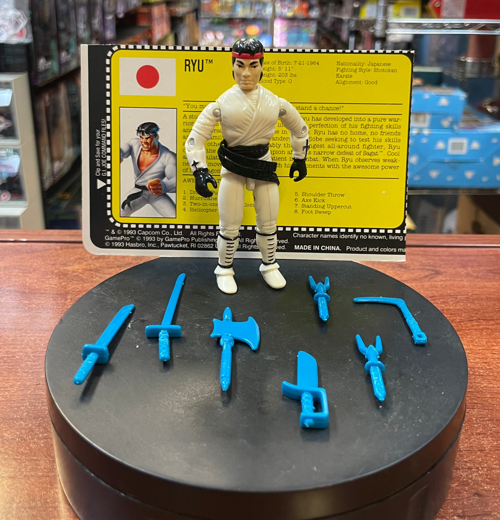 Street Fighter Ryu (Vintage GI Joe, Hasbro) **COMPLETE** product image 1, provided for visual reference and product detail