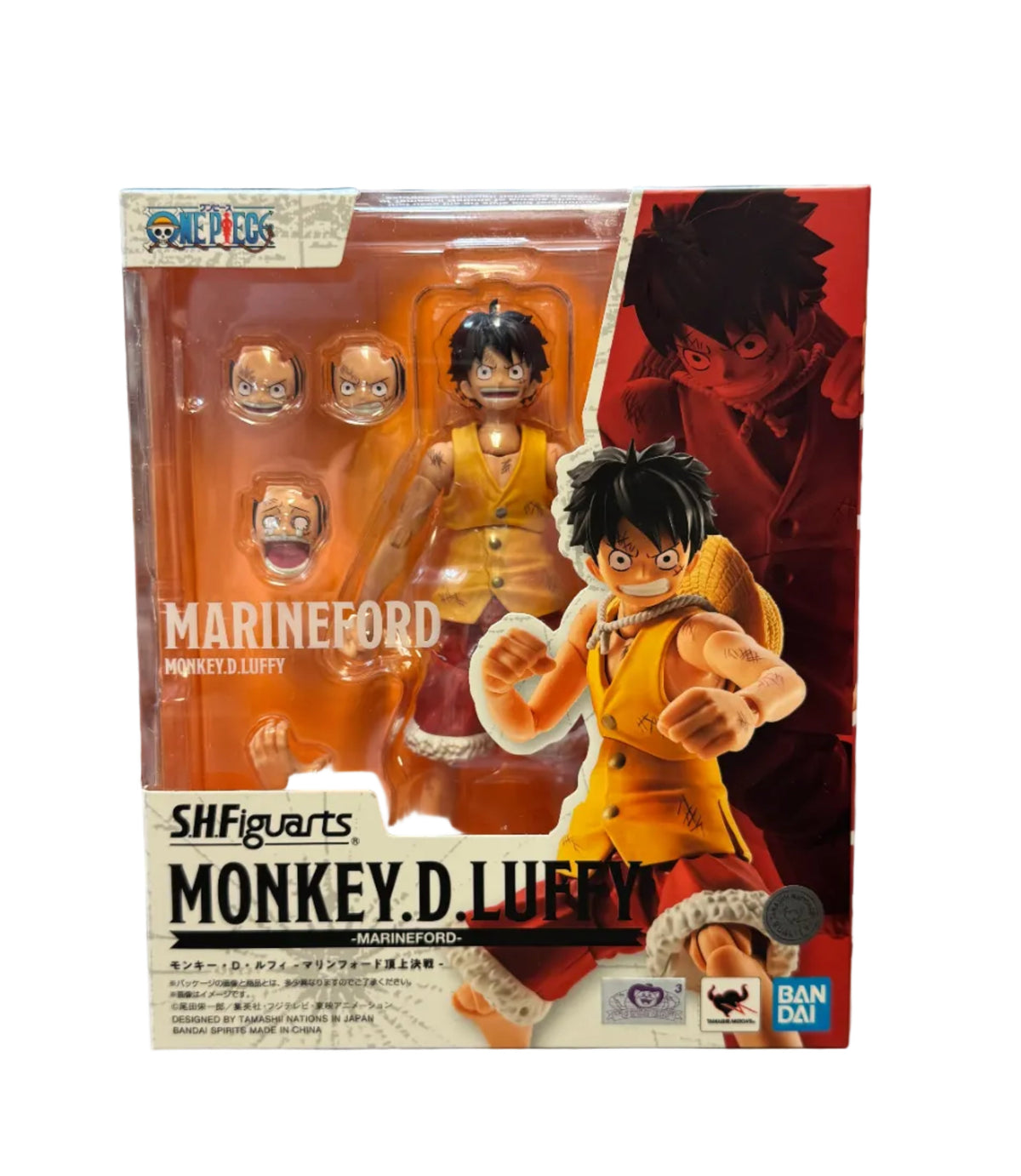 Monkey D. Luffy -Marineford- (One Piece, Bandai SH Figuarts) **SEALED** product image 1, provided for visual reference and